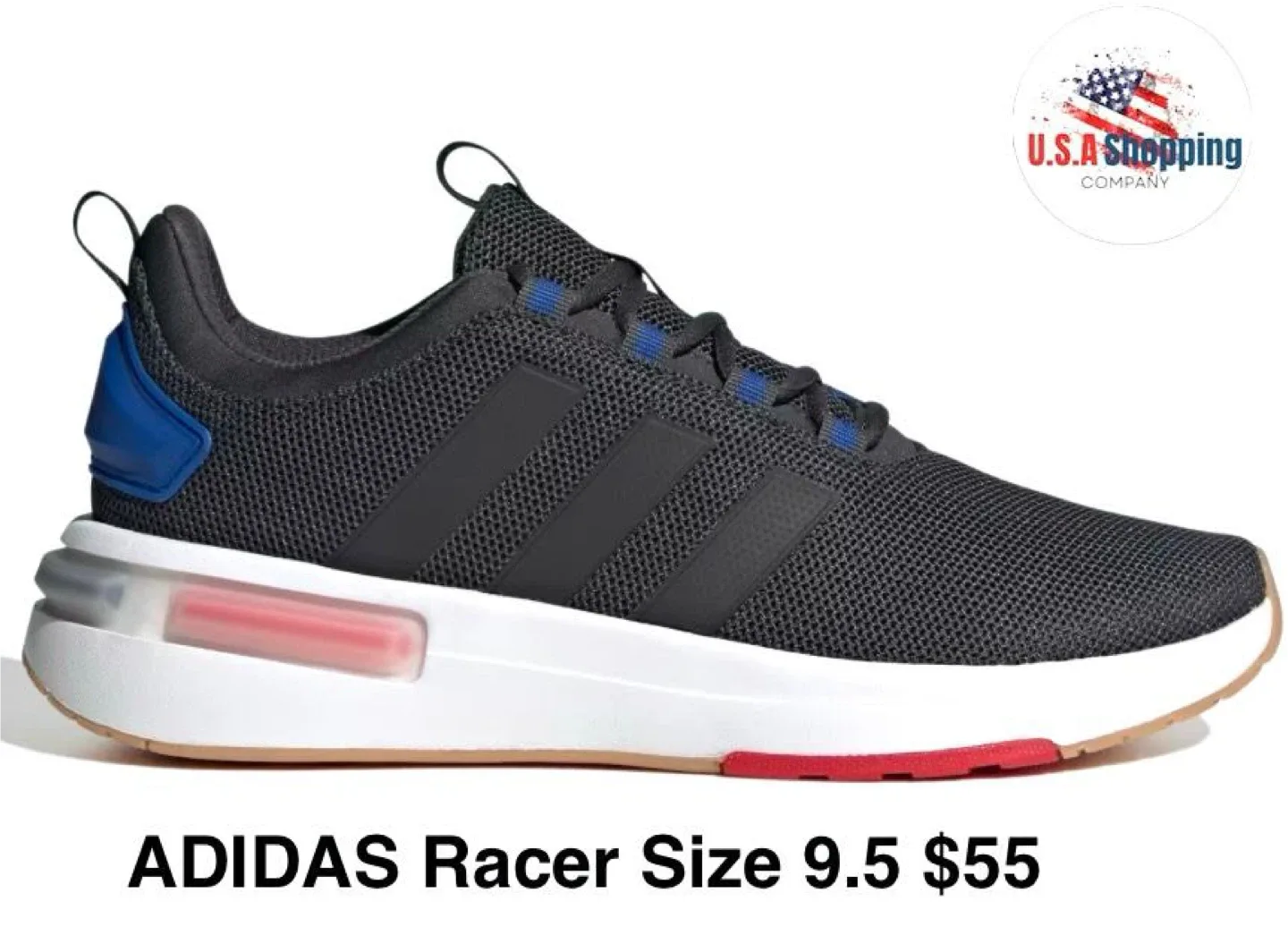 Adidas Racer TR23 Black Shoes - Men's Size 9.5 thumbnail