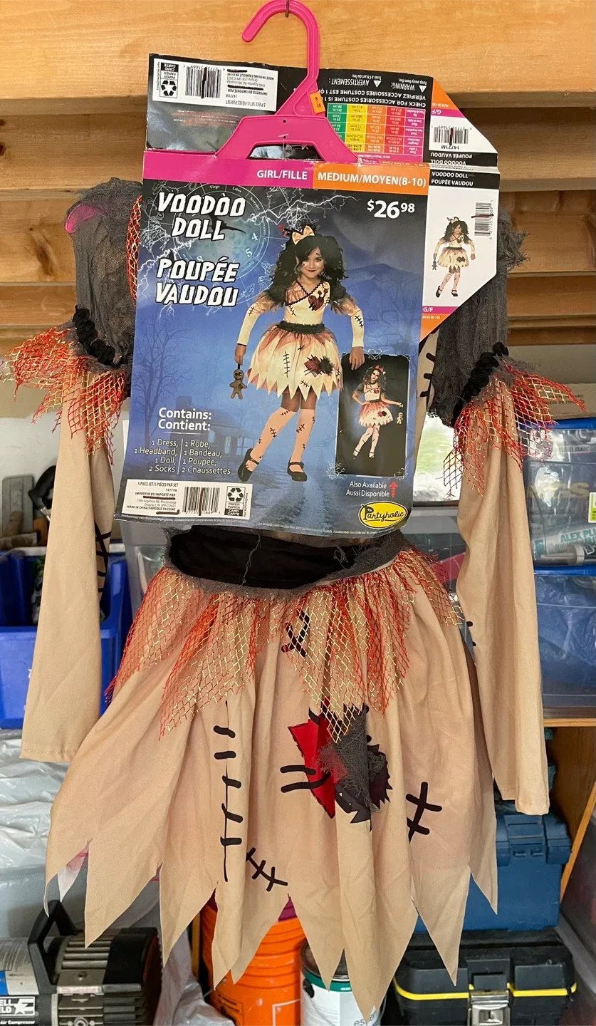 Partyholic Voodoo Doll Costume - Girl's Medium (8-10) thumbnail