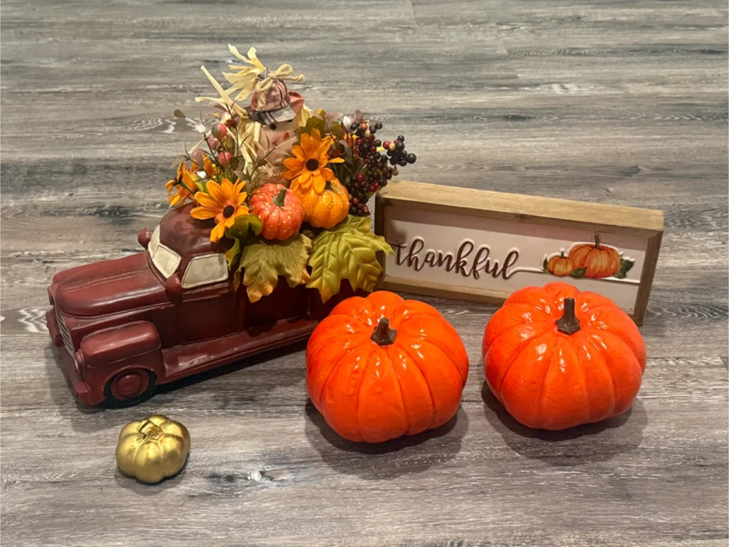 Decor for Fall -Fall Truck Decor with Pumpkins thumbnail