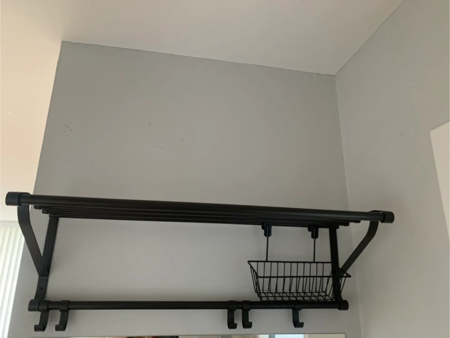 IKEA Black Shoe Rack & Clothes Rack thumbnail