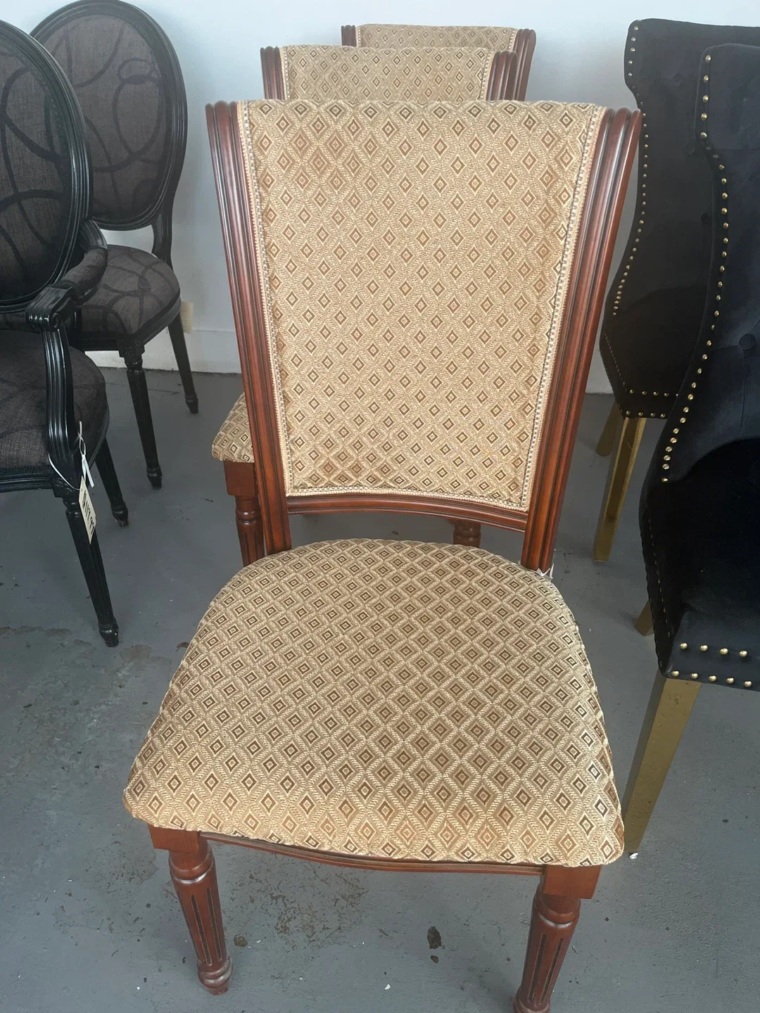 Upholstered Dining Chair - Brown Pattern thumbnail