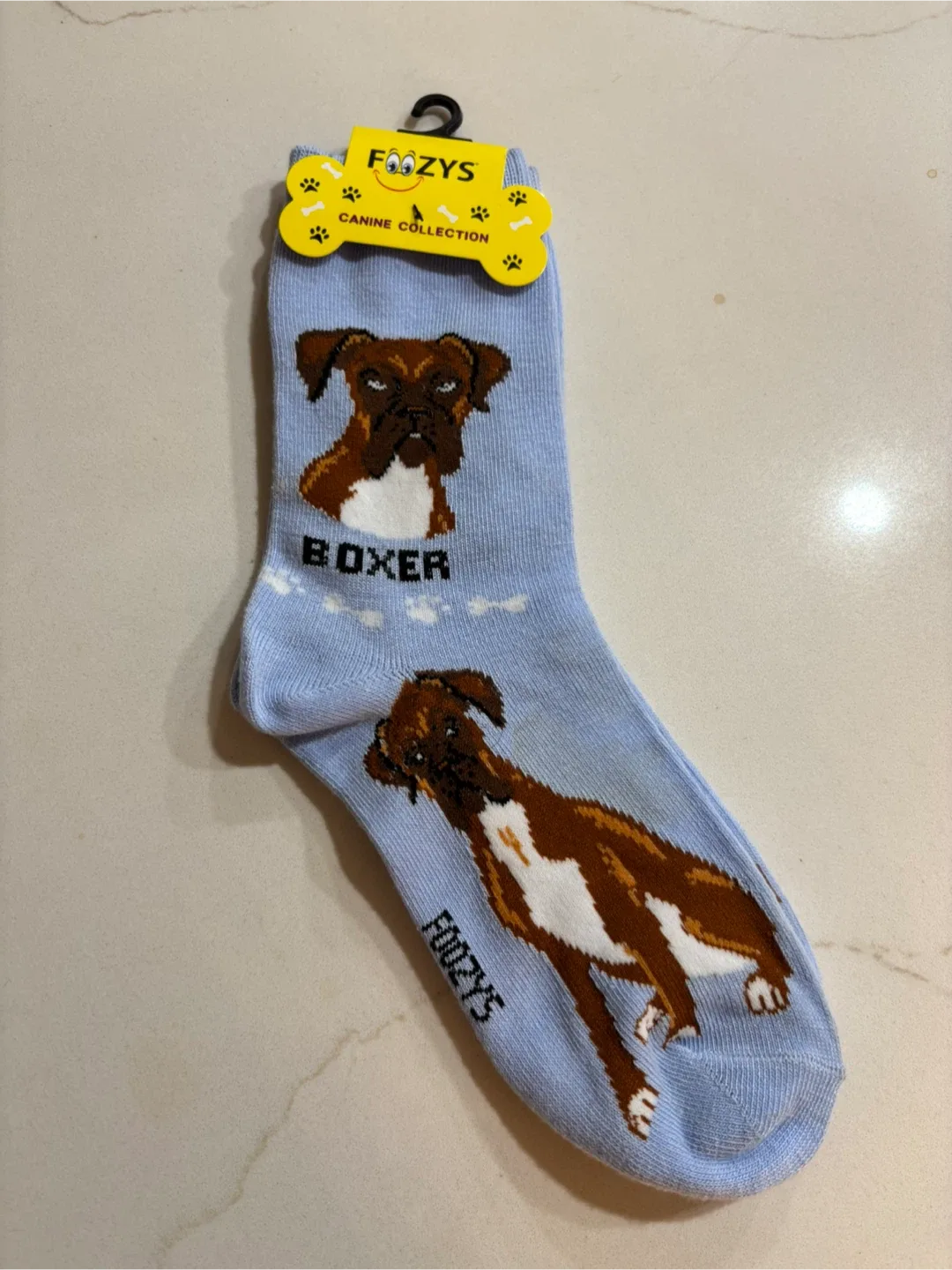 New FOOZYS Boxer Dog Socks Size 9-11