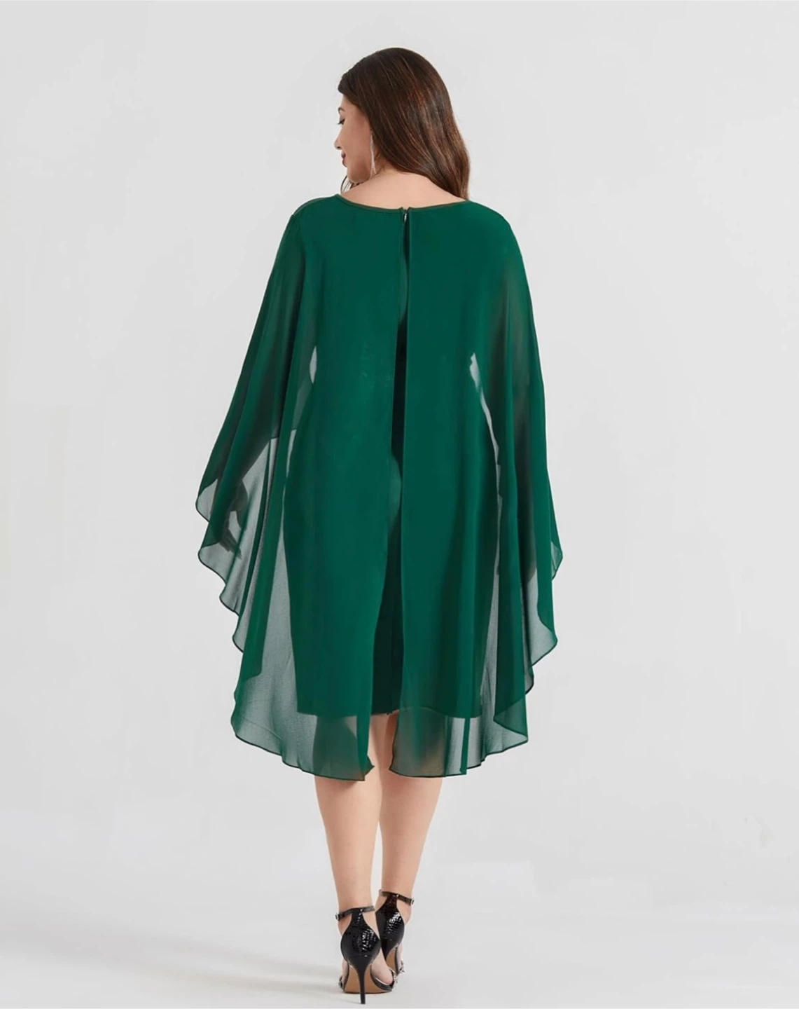 Hanna Nikole Green Dress chiffon party plus 24W - photo 3