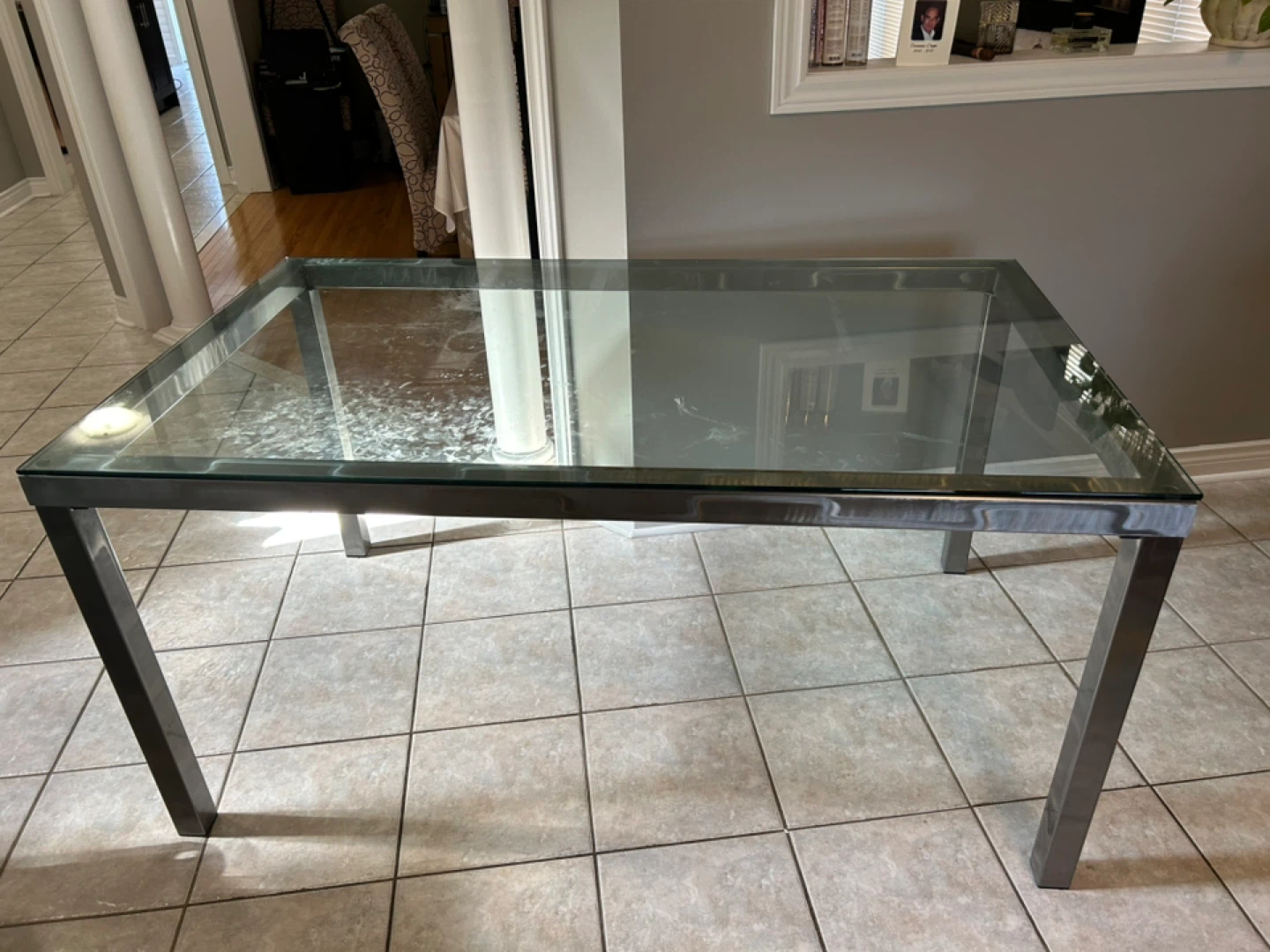 Glass Top Dining Table