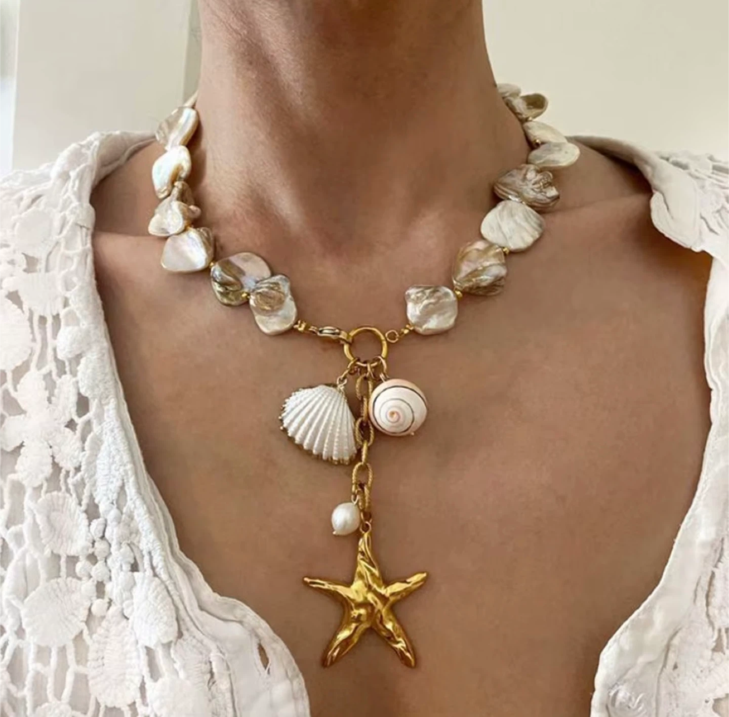 Seashell Charm Necklace
