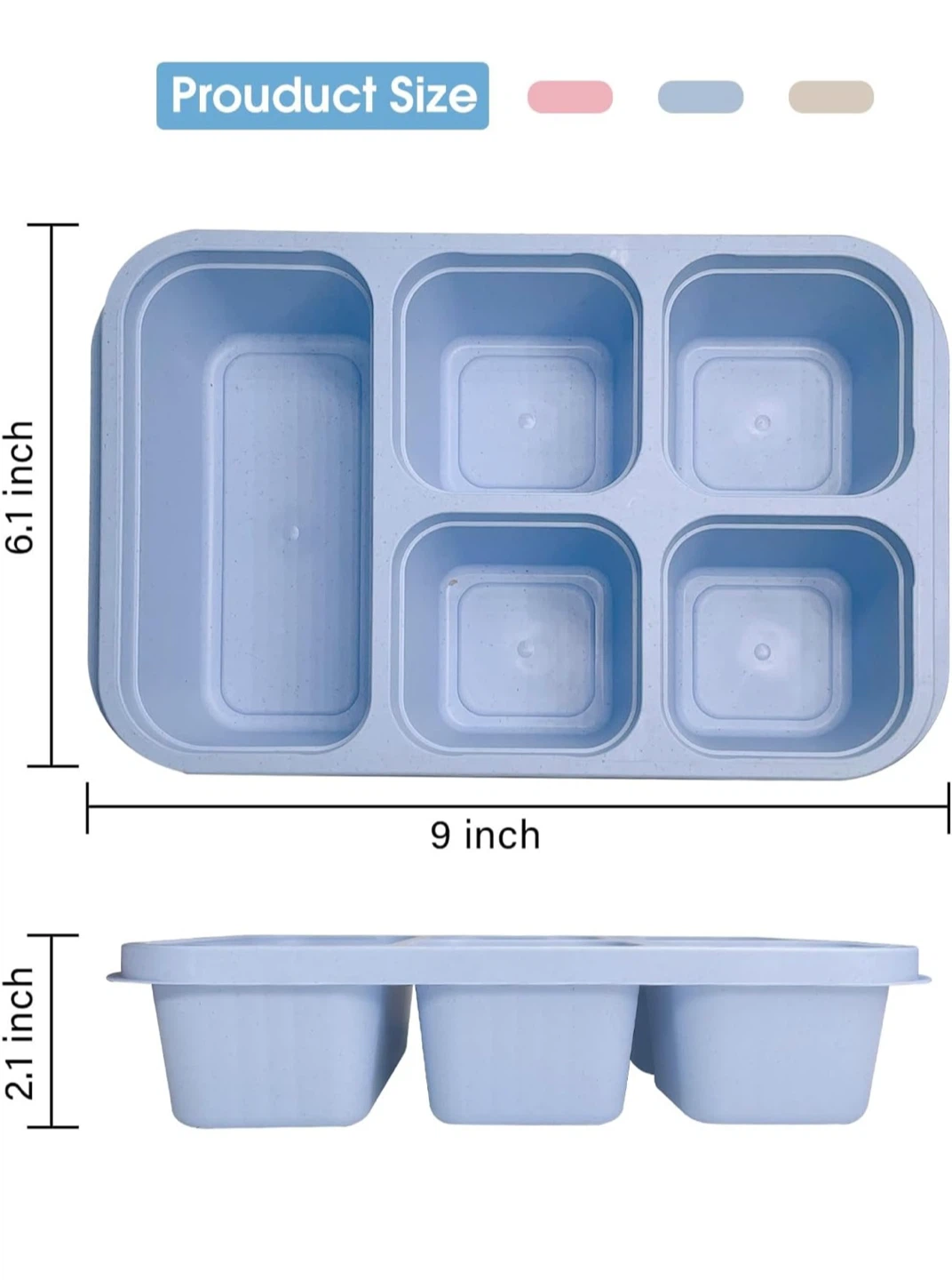 Compartment Lunch Box Food Storage Containers - photo 3