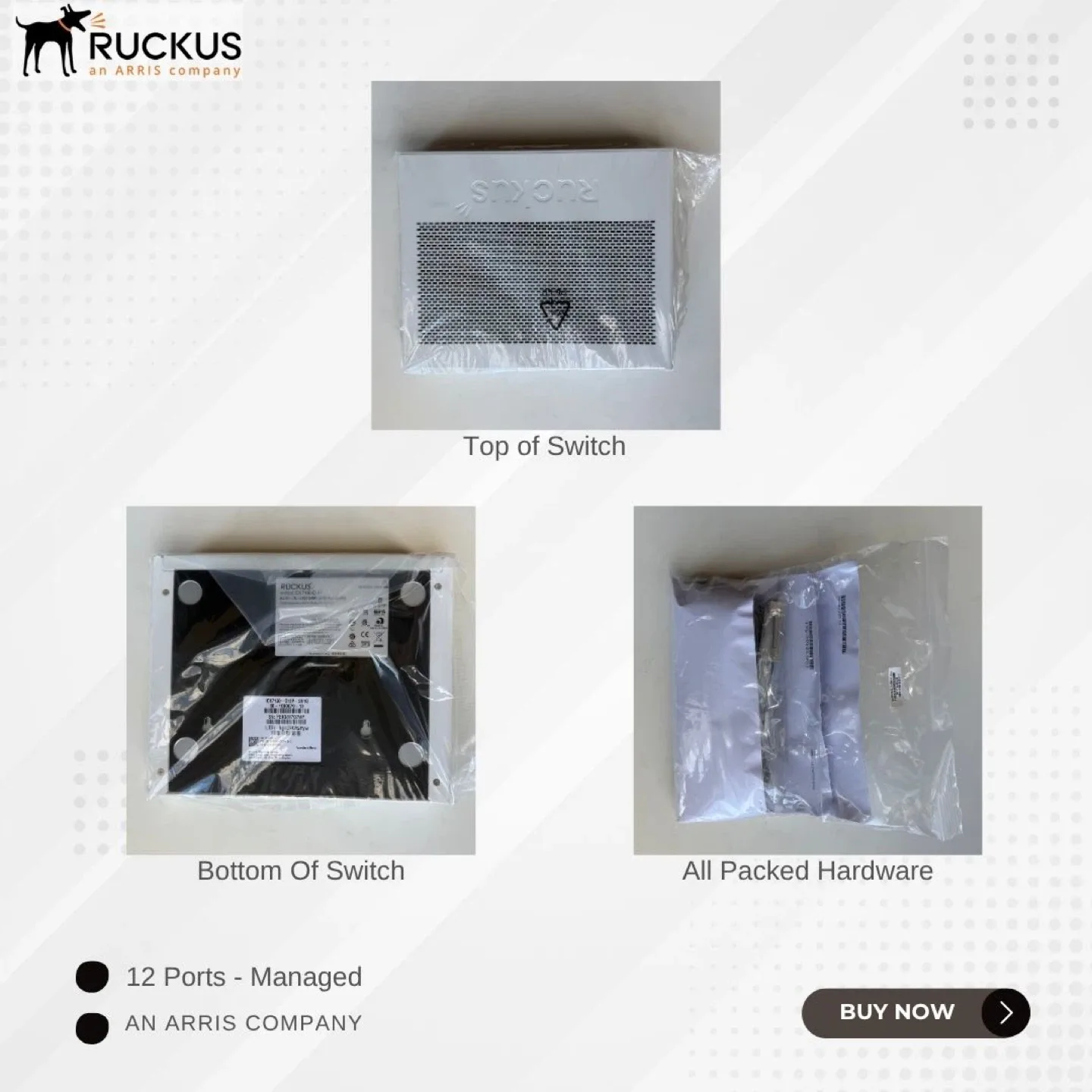 New Ruckus ICX 7150-C12P 12-Port Managed Switch image indicator(2)