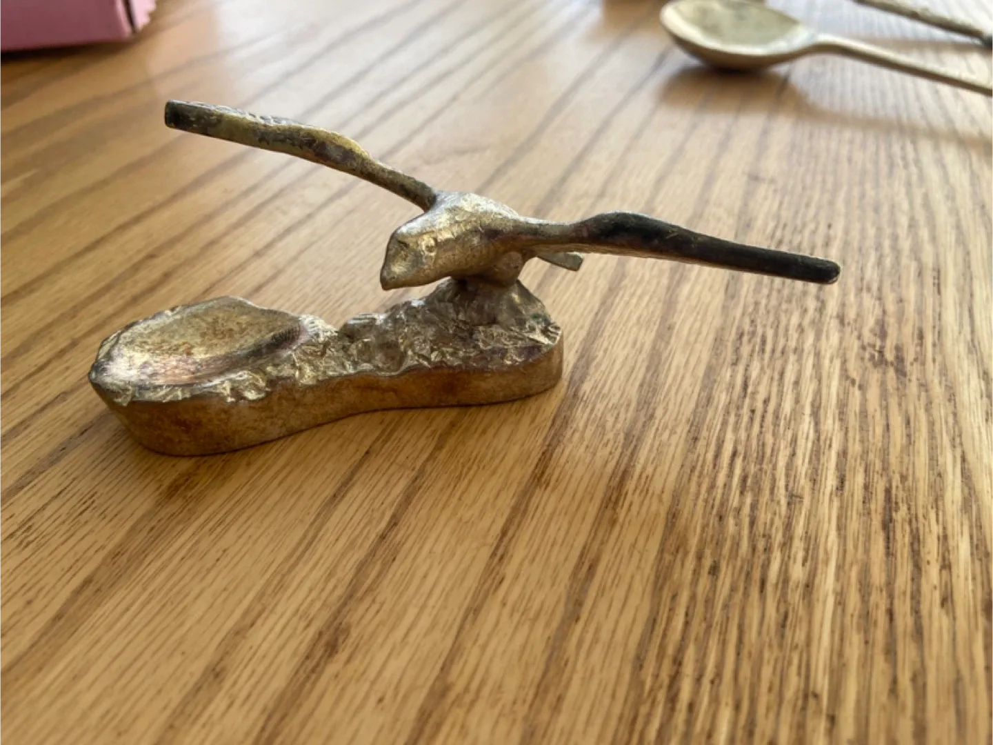 Vintage Silver Eagle Spoon Rest & Spoon image indicator(3)