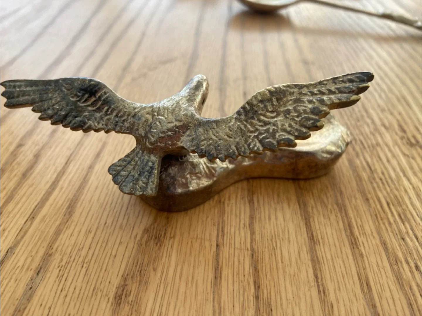 Vintage Silver Eagle Spoon Rest & Spoon image indicator(2)