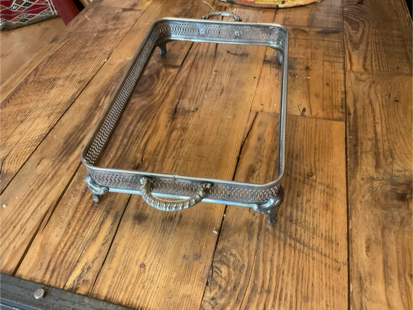Vintage Metal Serving Tray thumbnail