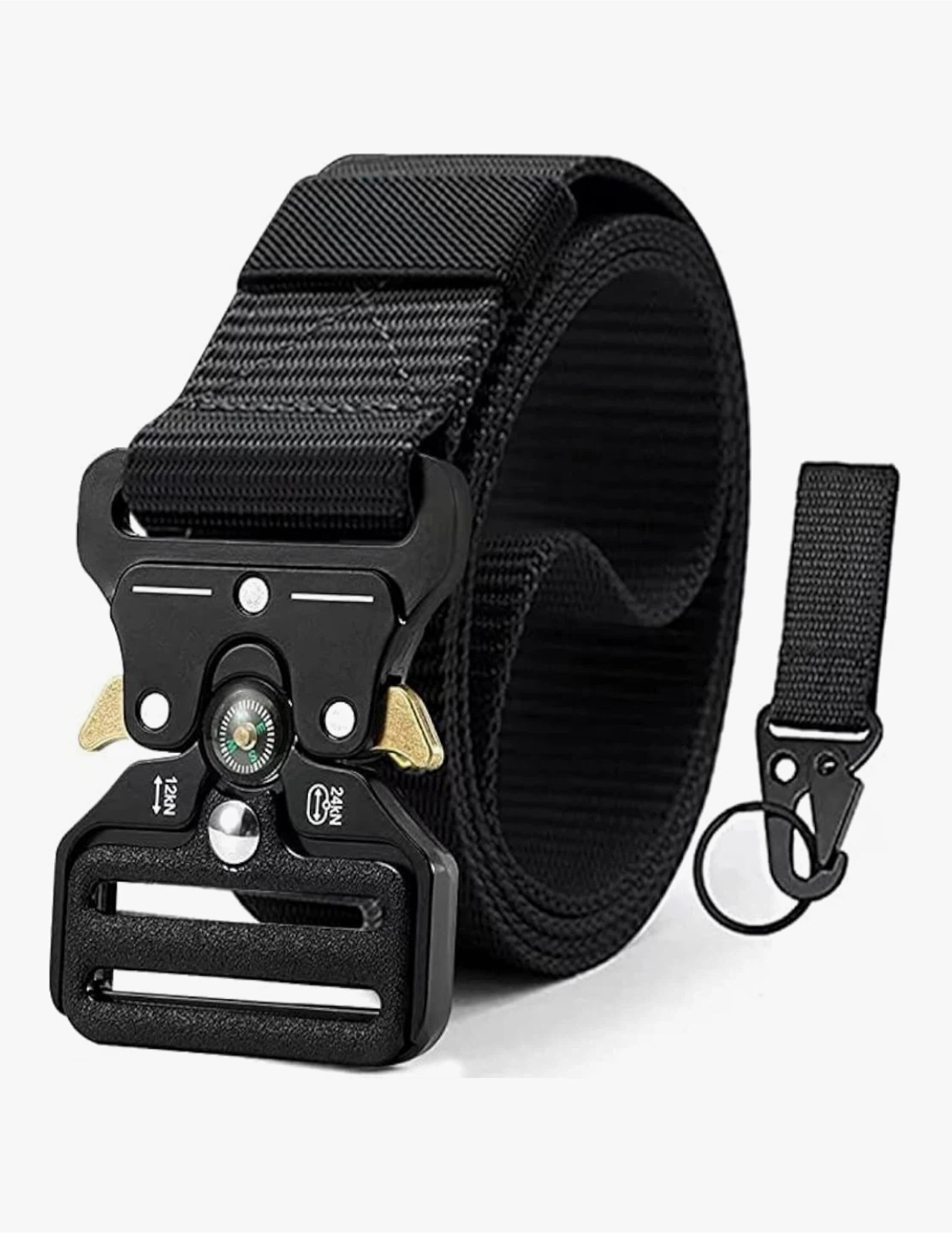 Tactical Belt, Heavy Duty Nylon Web Belt, 51 inch
