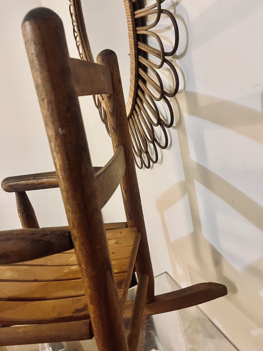 Vintage child’s Wooden Rocking Chair - photo 4