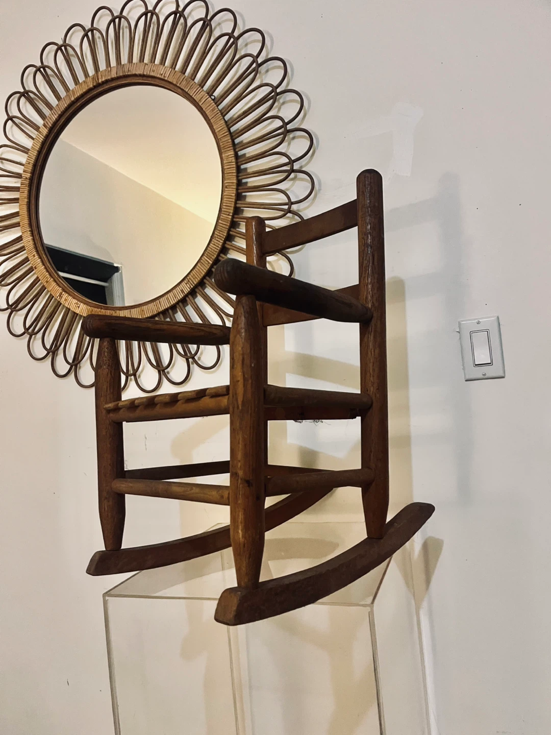 Vintage child’s Wooden Rocking Chair - photo 3