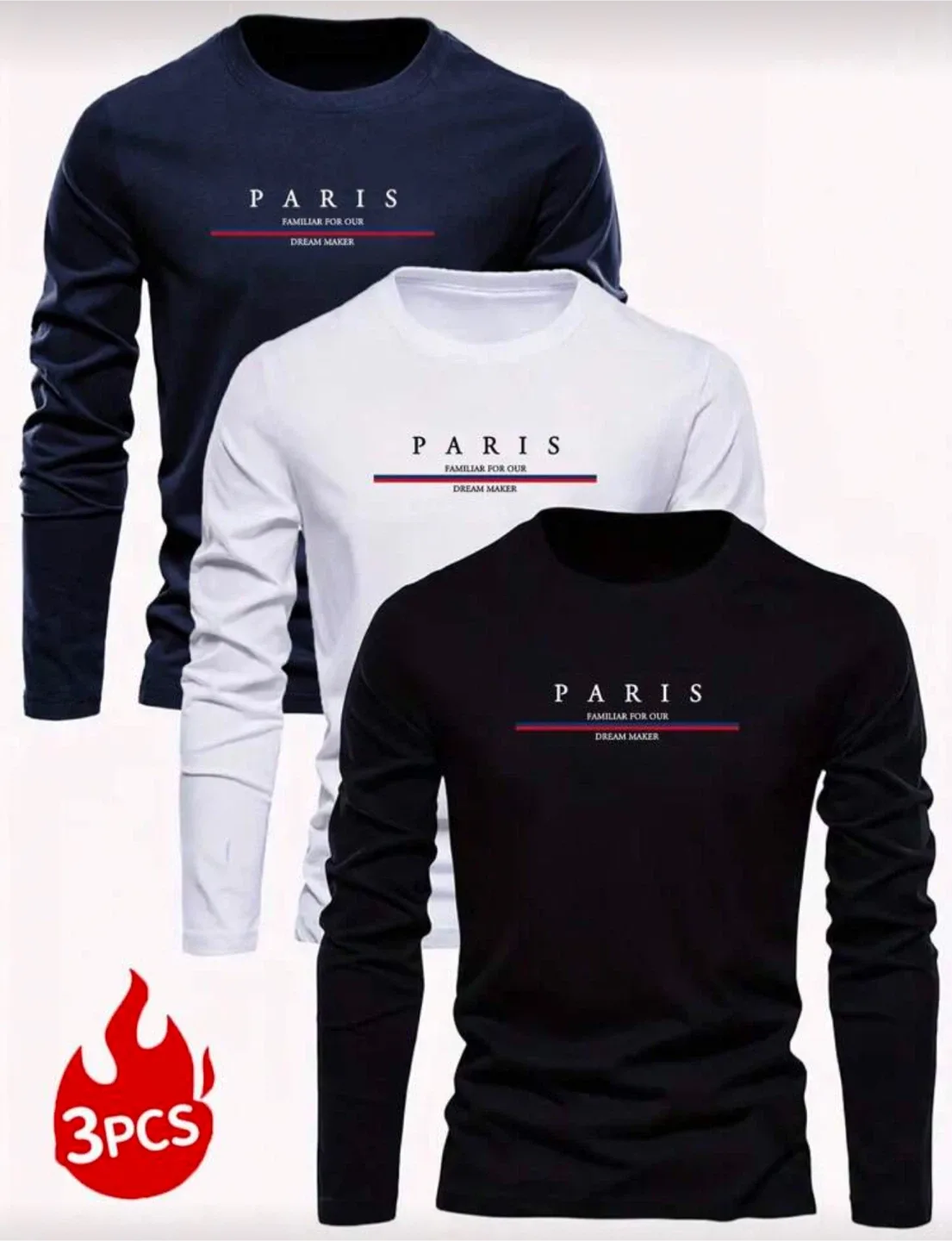 3 pack Long Sleeve T-Shirts (buy 2 get free gift 🎁) image indicator(2)