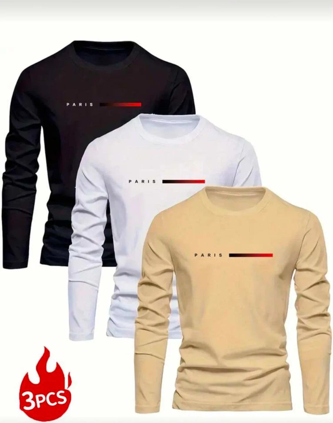 3 pack Long Sleeve T-Shirts (buy 2 get free gift 🎁) image indicator(3)