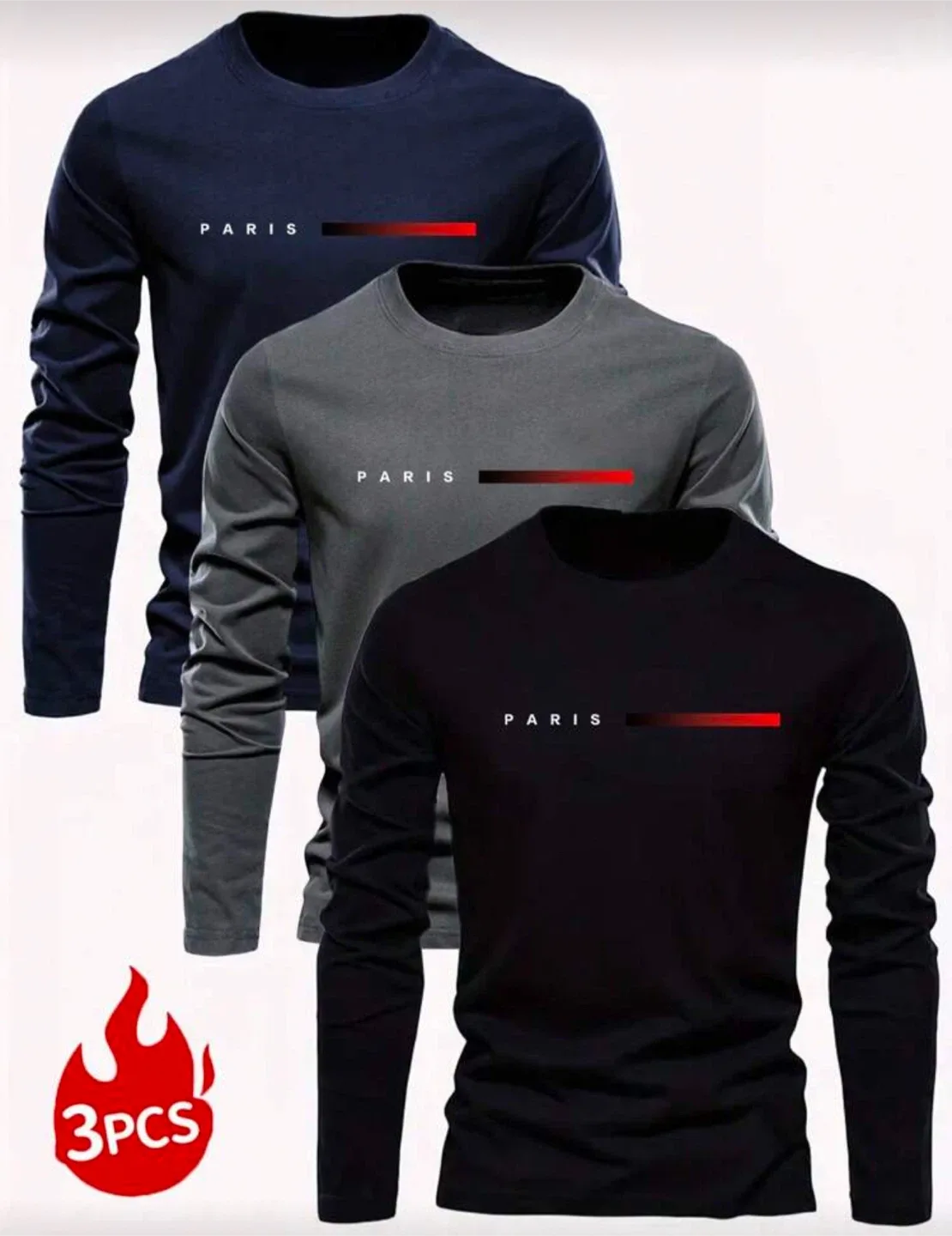 3 pack Long Sleeve T-Shirts (buy 2 get free gift 🎁) image indicator(5)