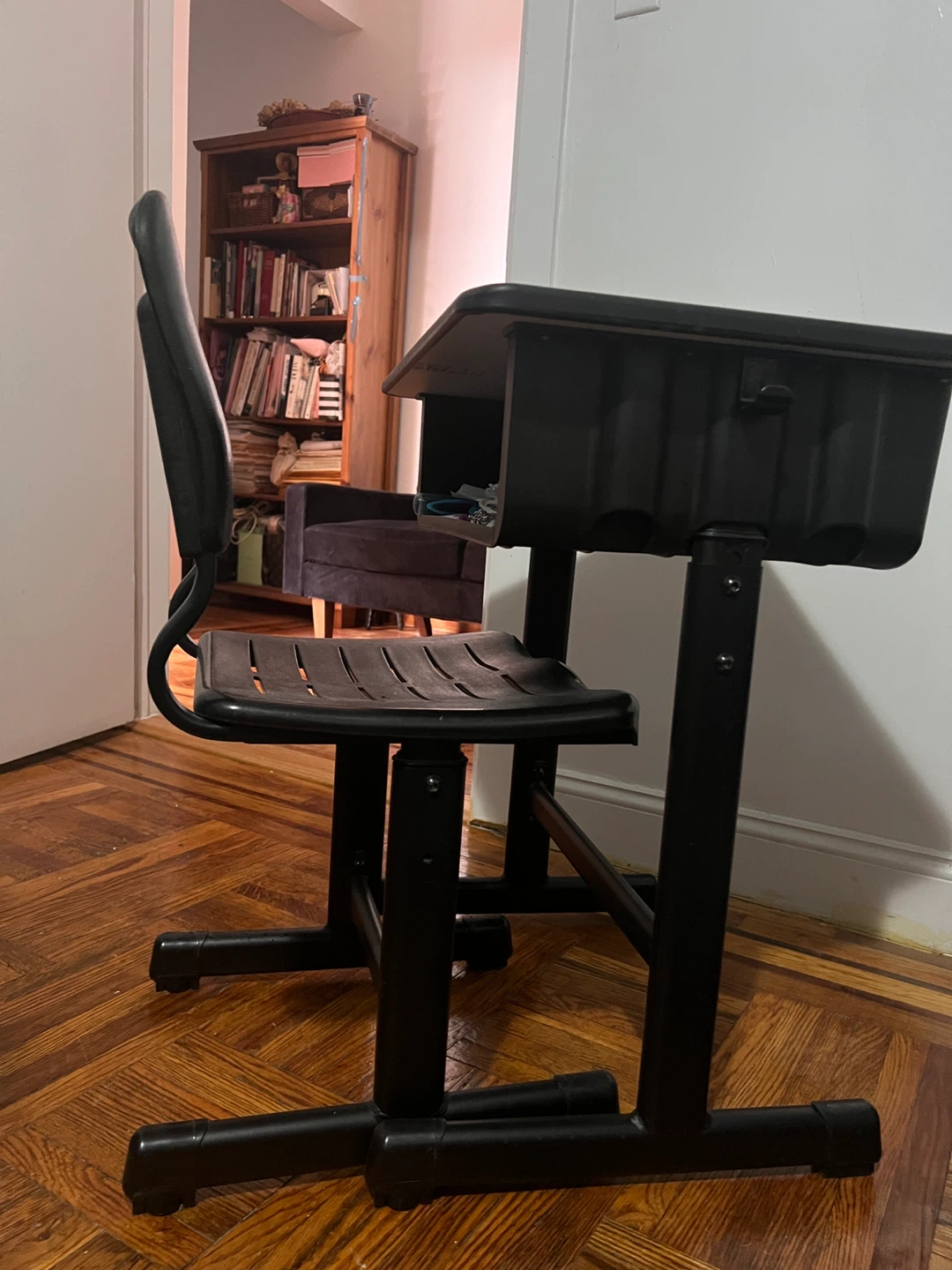 Kids' Black Desk and Chair Set