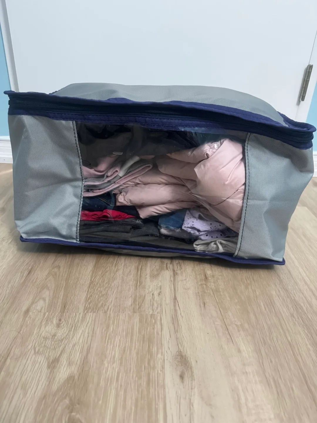 Grey Clothes Storage Bag