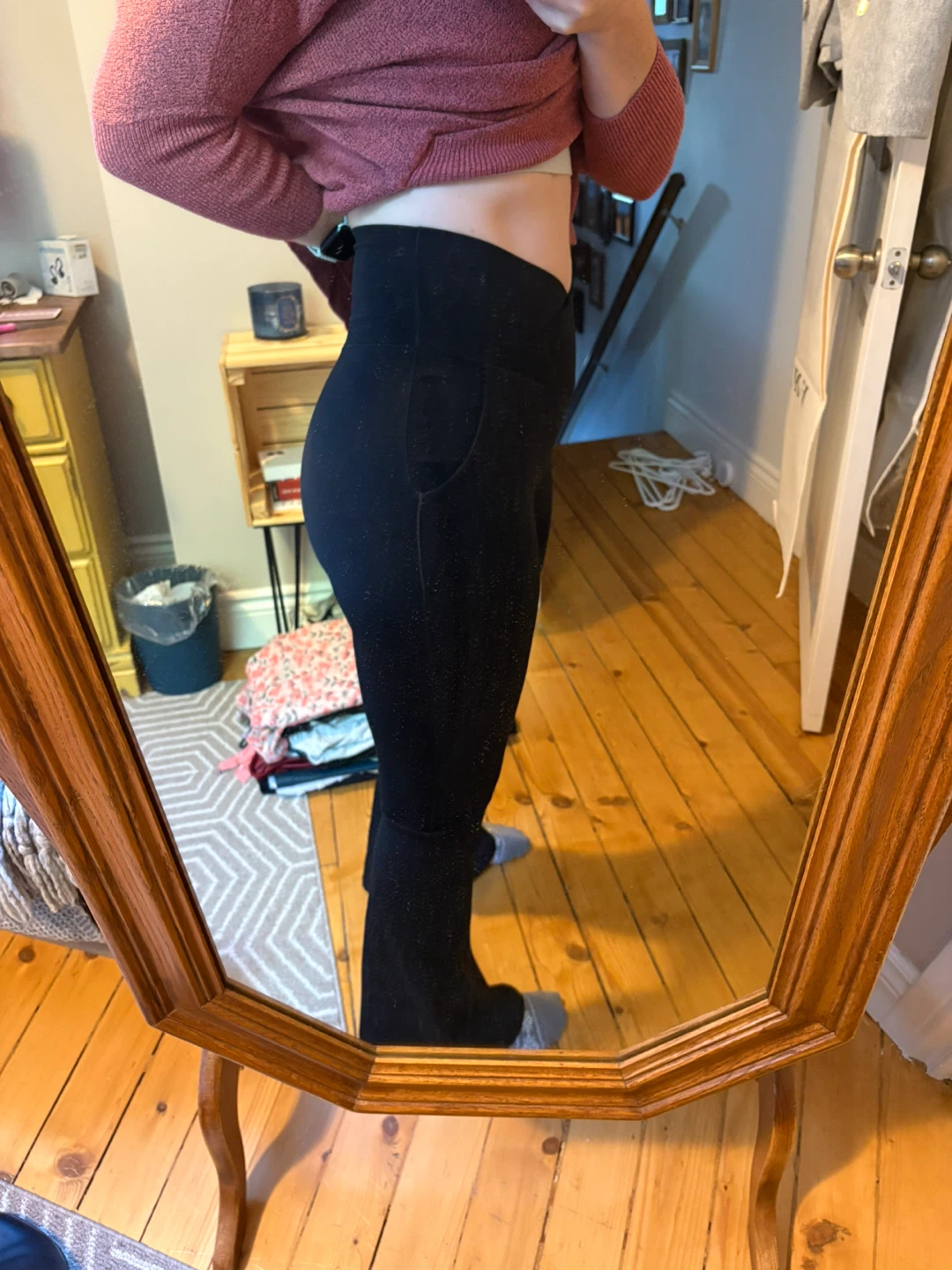 Sunzel Black Flare Leggings - Size Small crossover waist - photo 2