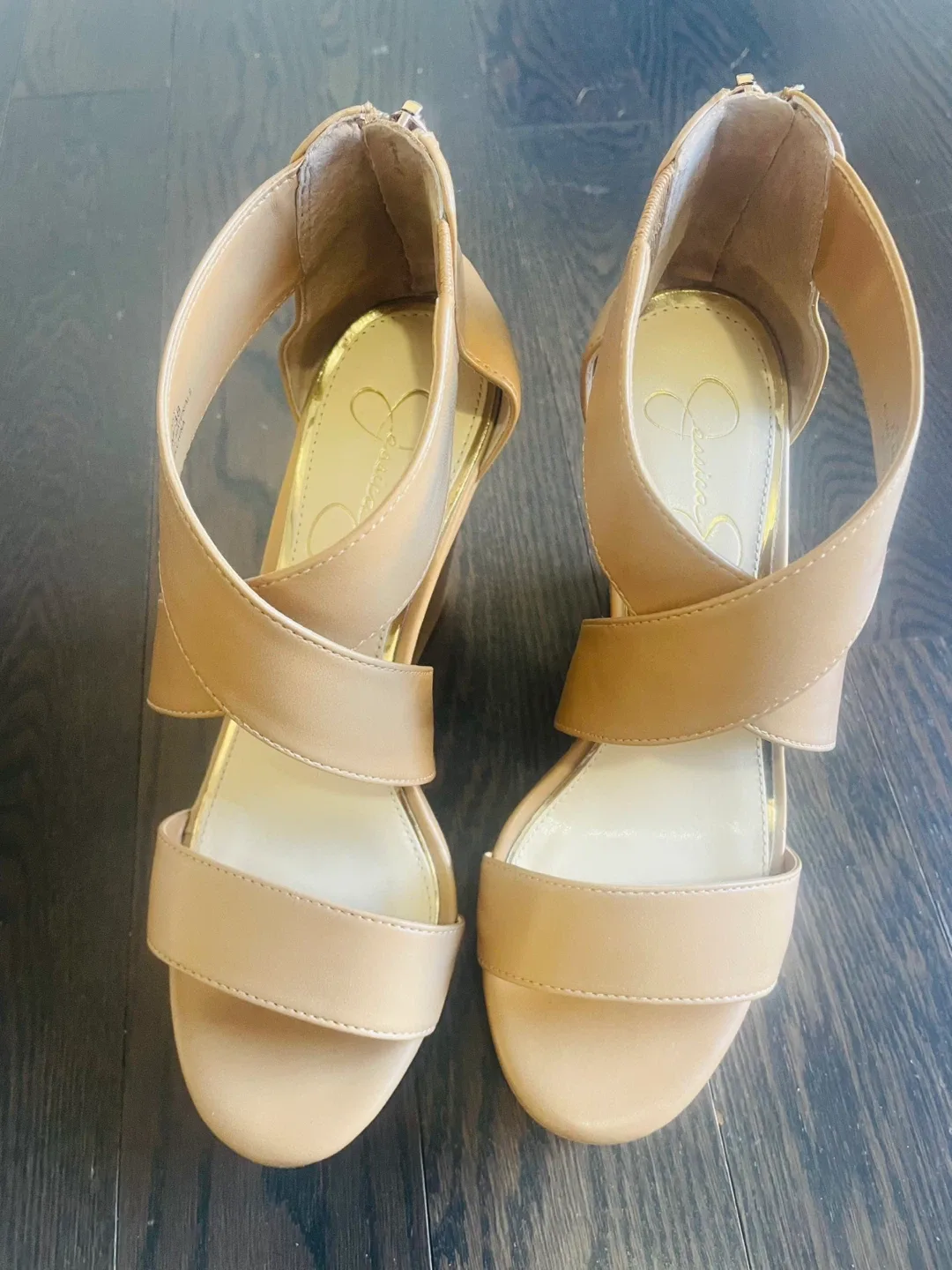 Jessica Simpson Tan Wedges - Size 7.5 image indicator(3)