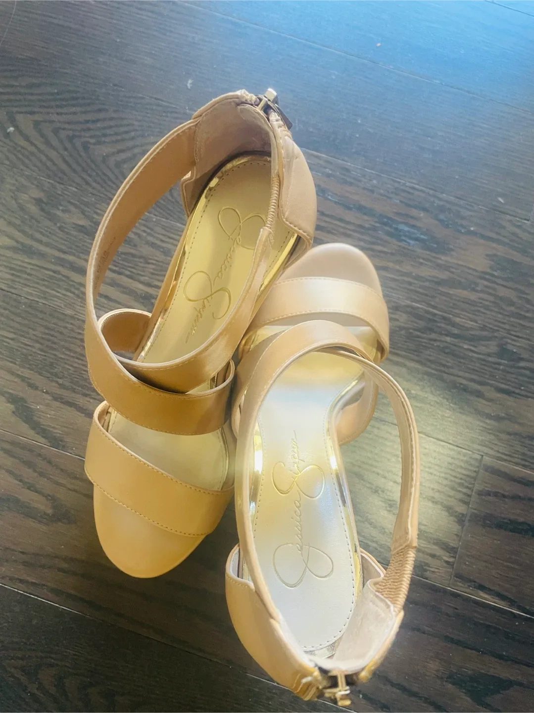 Jessica Simpson Tan Wedges - Size 7.5 image indicator(6)