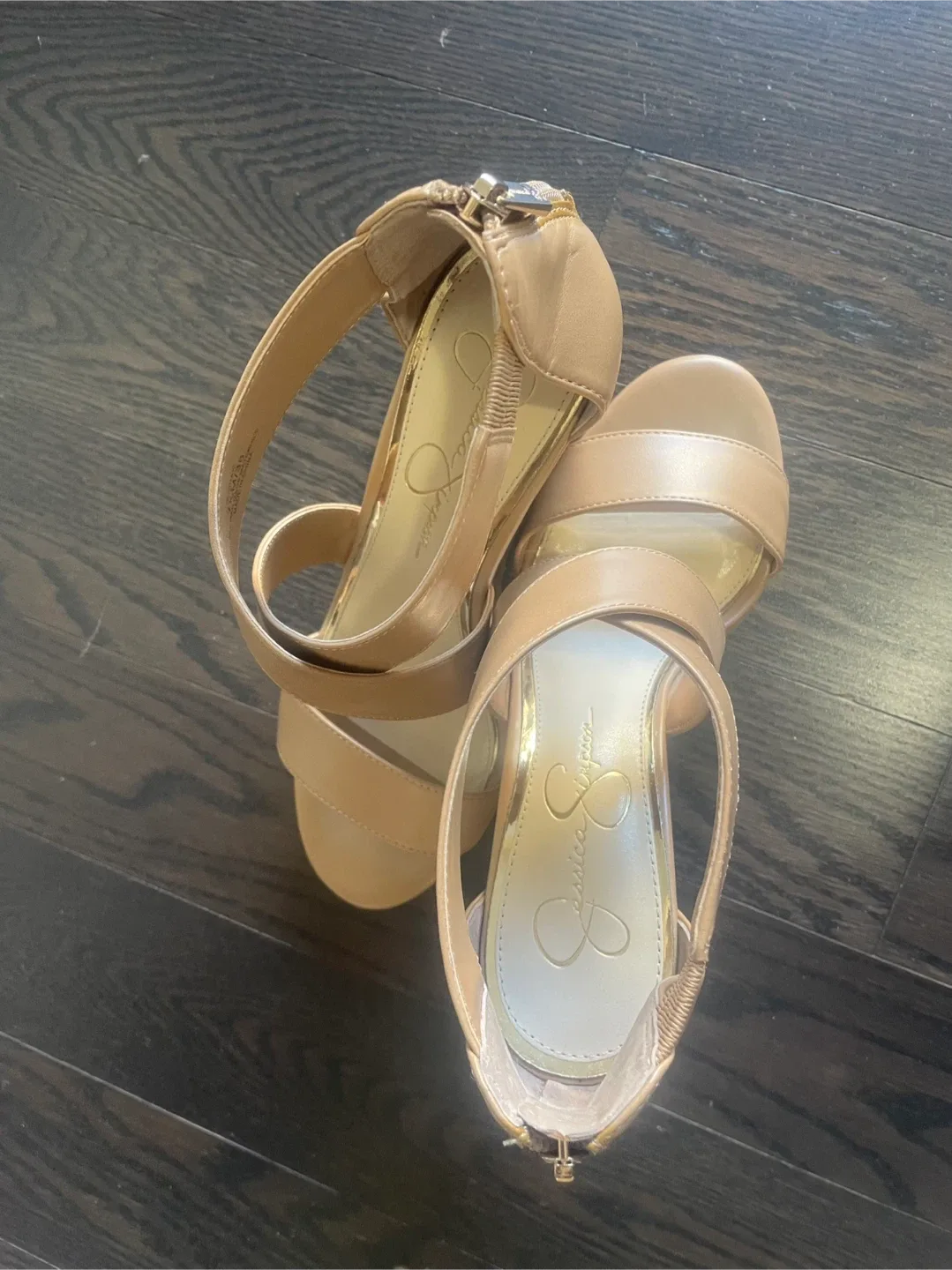Jessica Simpson Tan Wedges - Size 7.5 image indicator(7)
