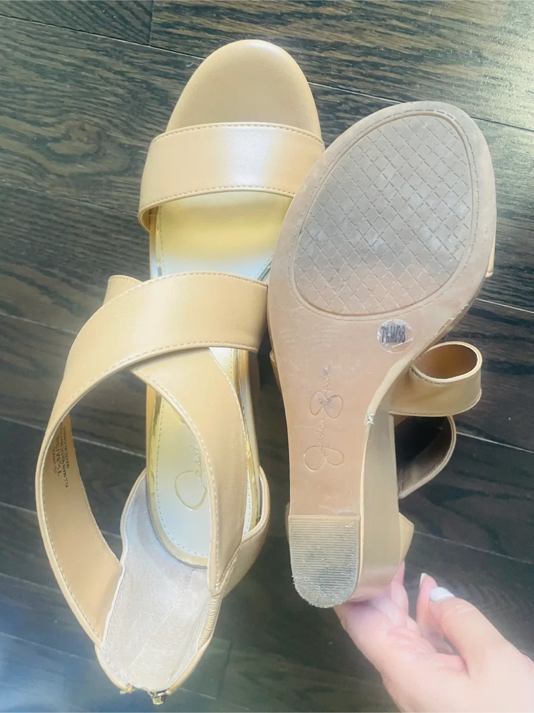 Jessica Simpson Tan Wedges - Size 7.5 image indicator(8)