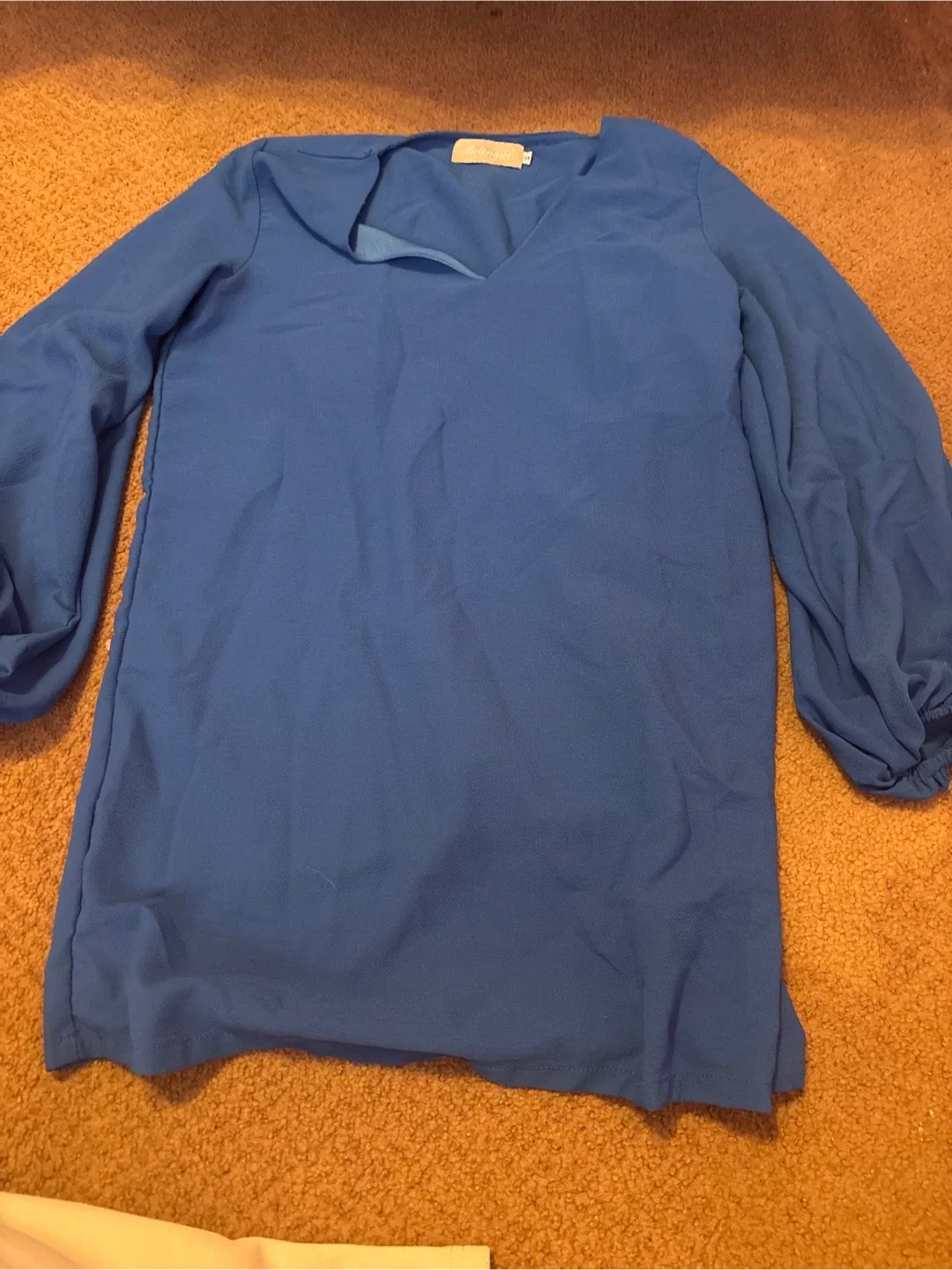 Belongsci Blue & white Blouse - Size S thumbnail