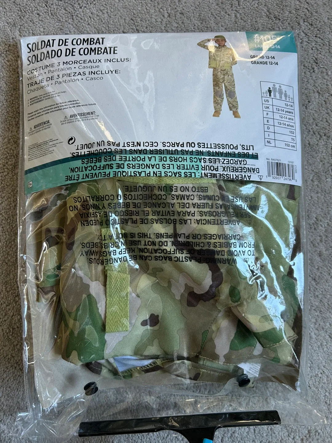 Combat Soldier Costume - Size Large (12-14) image indicator(2)