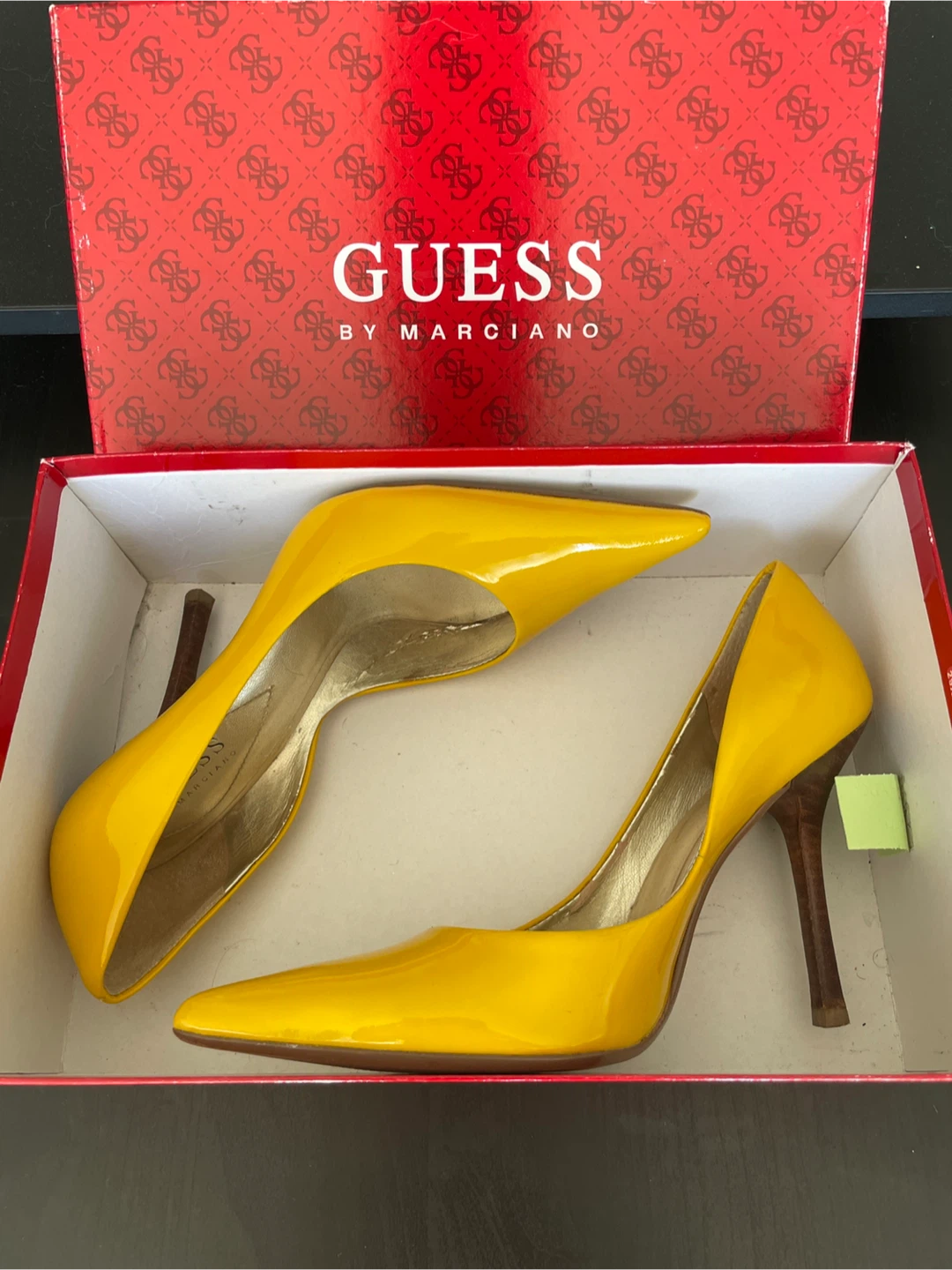 Guess by Marciano Yellow Heels - Size 7.5