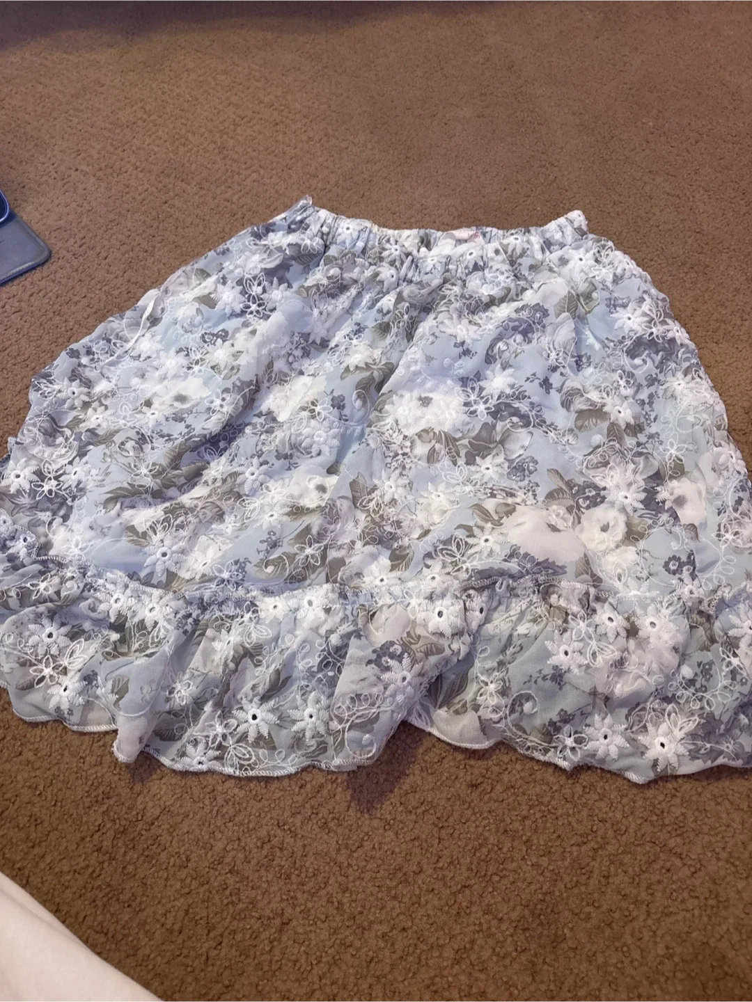 Floral Ruffle Mini Skirt thumbnail