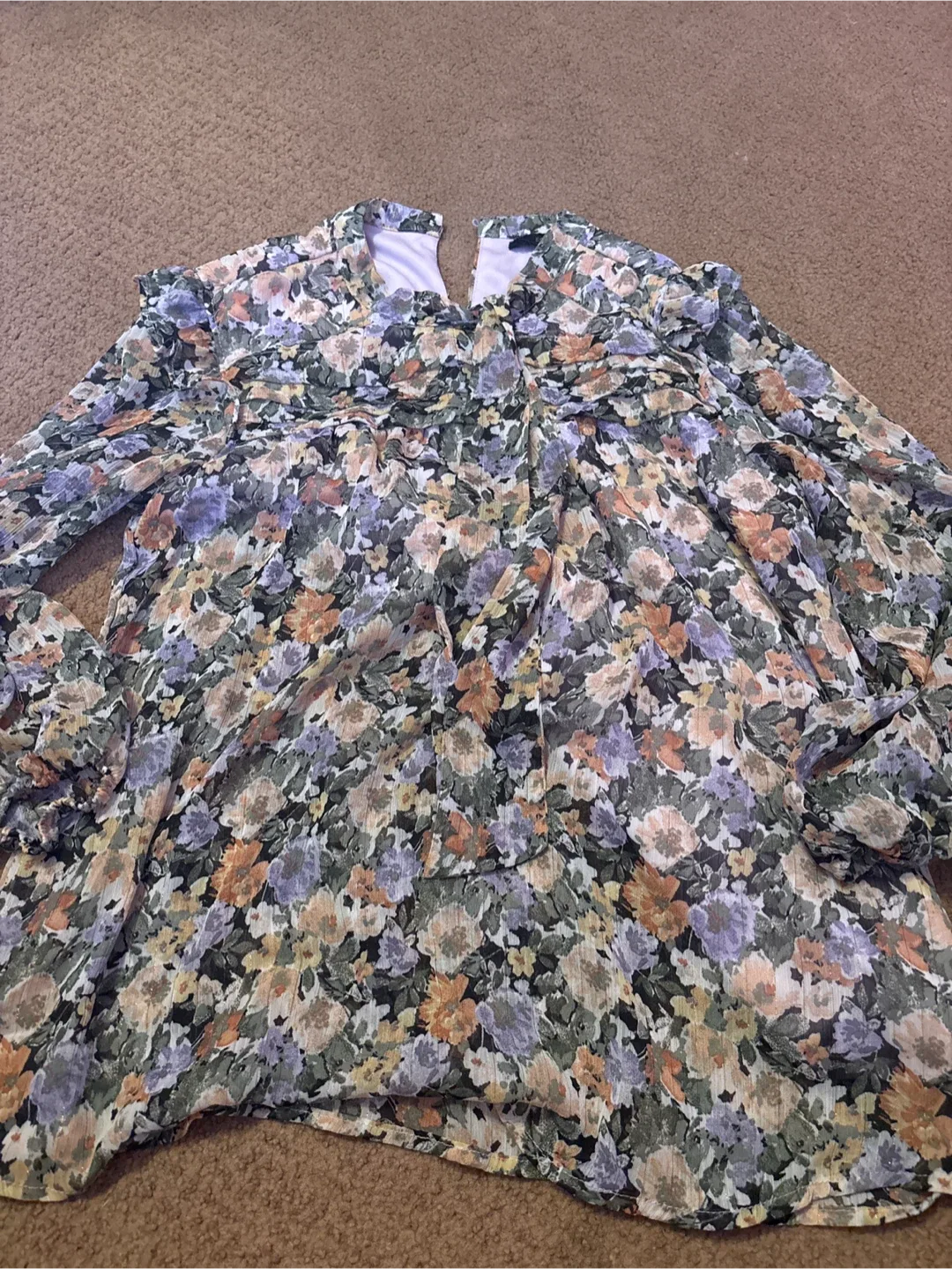 Eclair Floral Long Sleeve Dress - Size S thumbnail