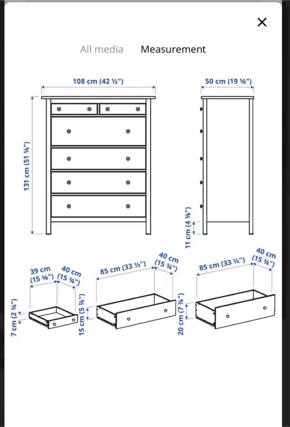Painted Wooden Chest of Drawers image indicator(2)