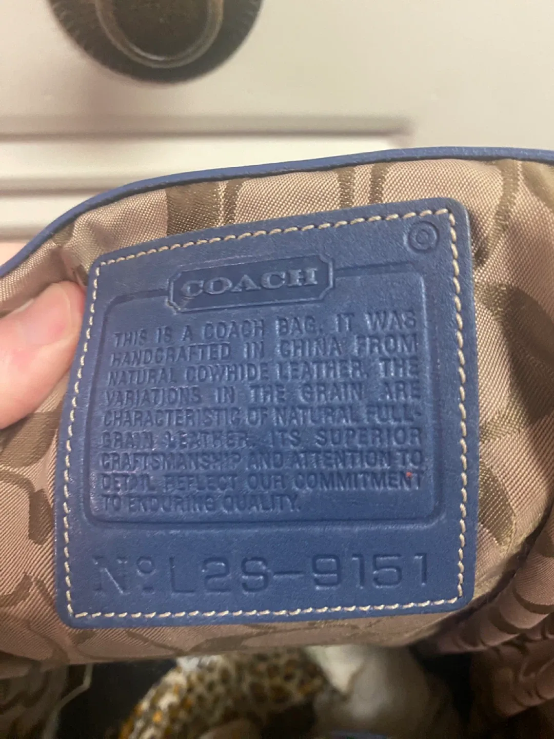 Coach Blue Leather Shoulder Bag L2S-9151 (vintage 90s) image indicator(3)