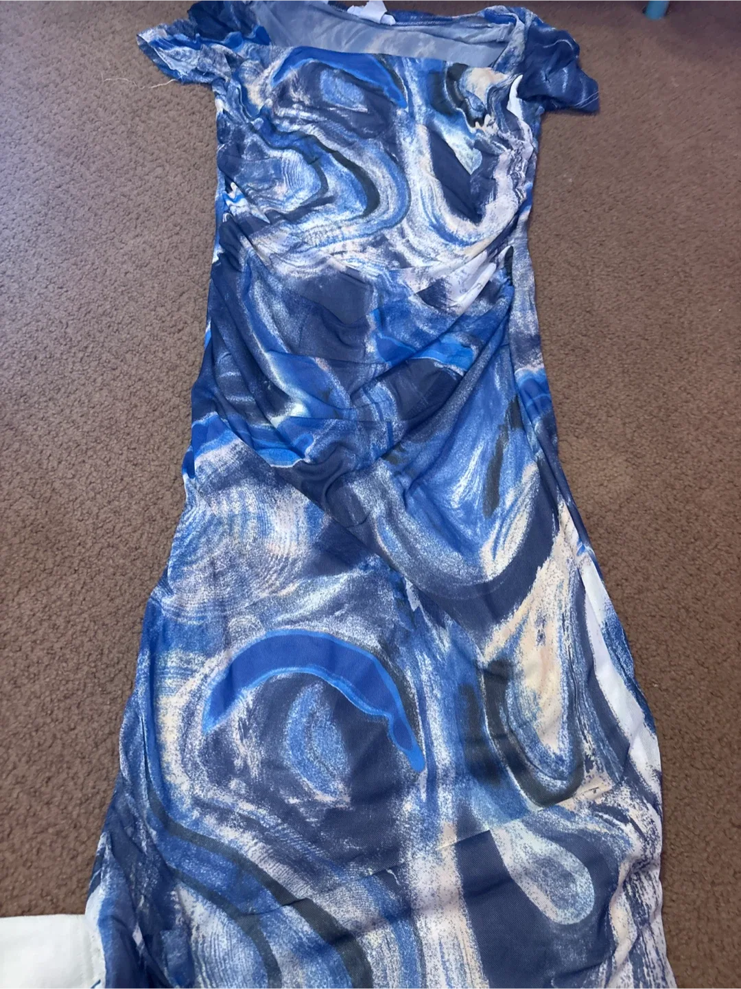 Blue Patterned Dress thumbnail