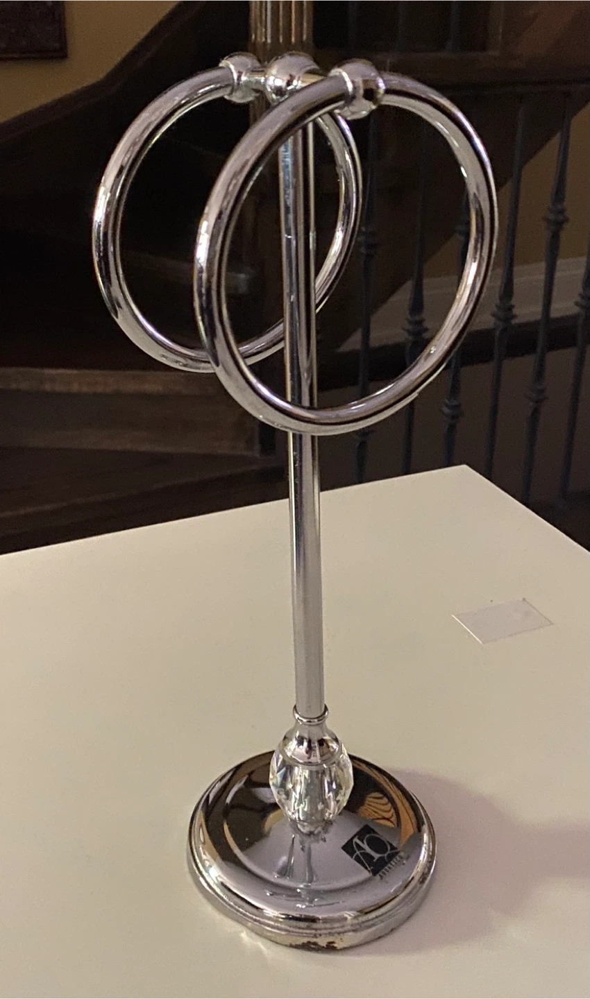Arlee Atelier Chrome Towel Ring Stand