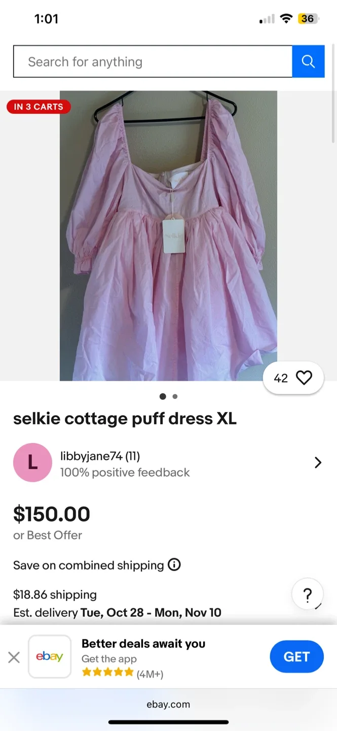 Viral Selkie Inspired Barbie Pink Full Flare Cute Puff Dress image indicator(2)