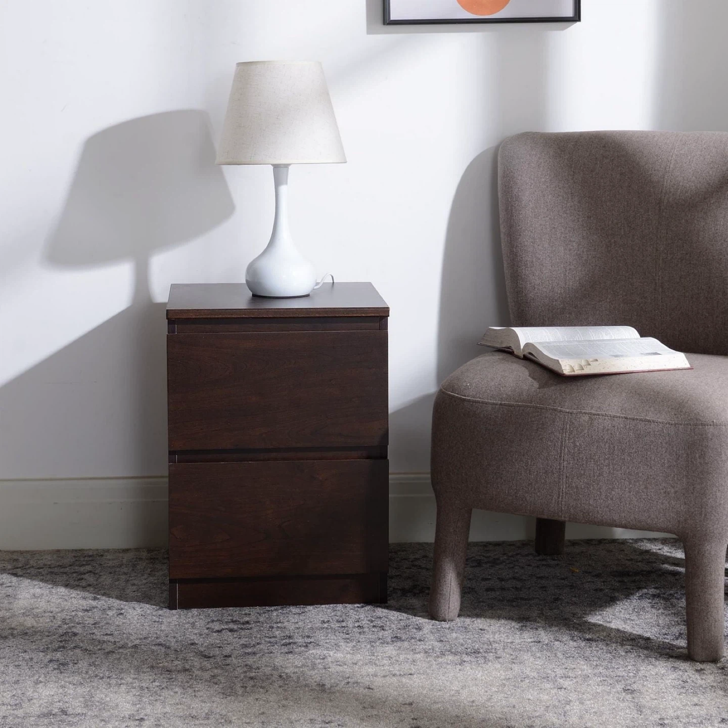 Hometrends Walnut Nightstand - New in Box!