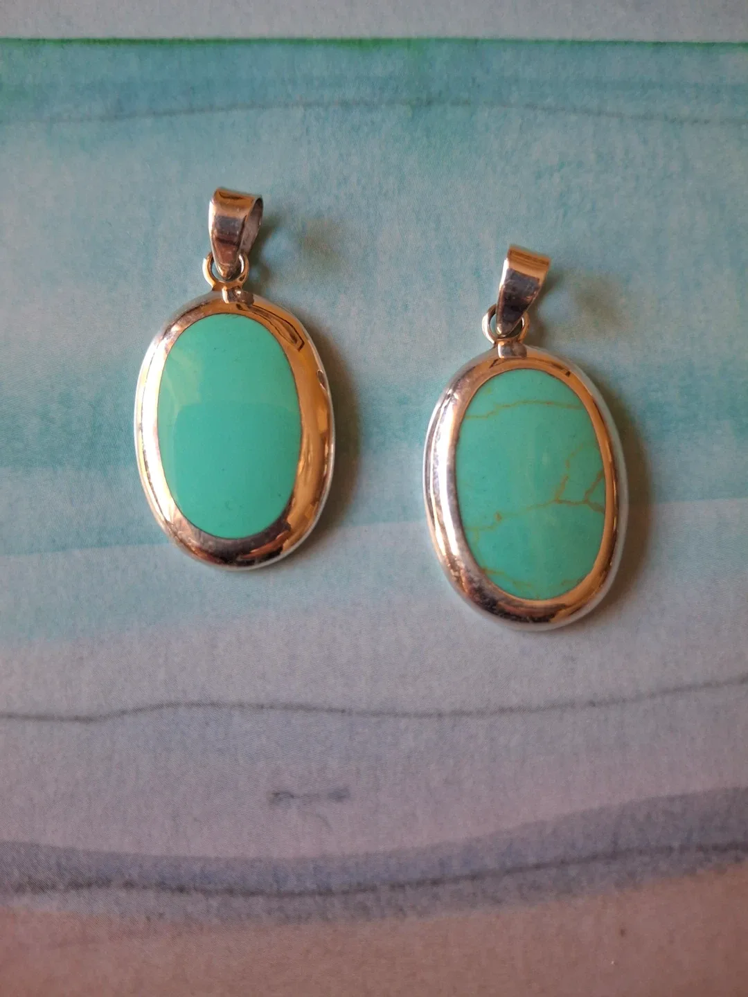 Turquoise pendants (silver stamped 925, priced per item) image indicator(3)