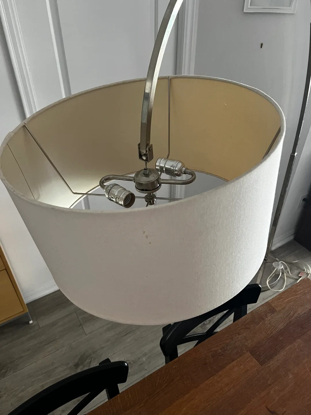 Off white and silver Floor lamp lounge style image indicator(4)