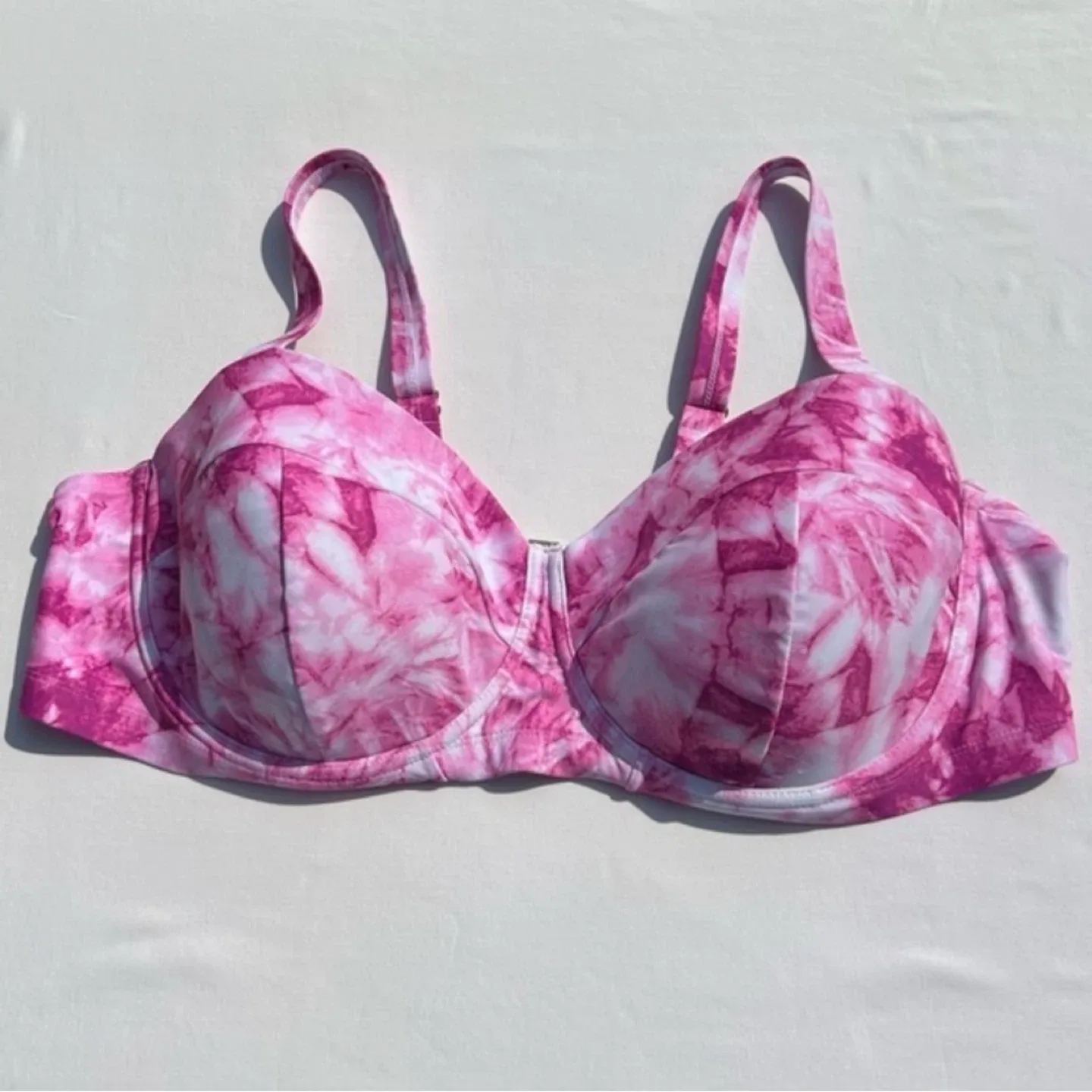 George Plus Tie Dye Underwire Bikini Swimsuit Top Size 3X thumbnail