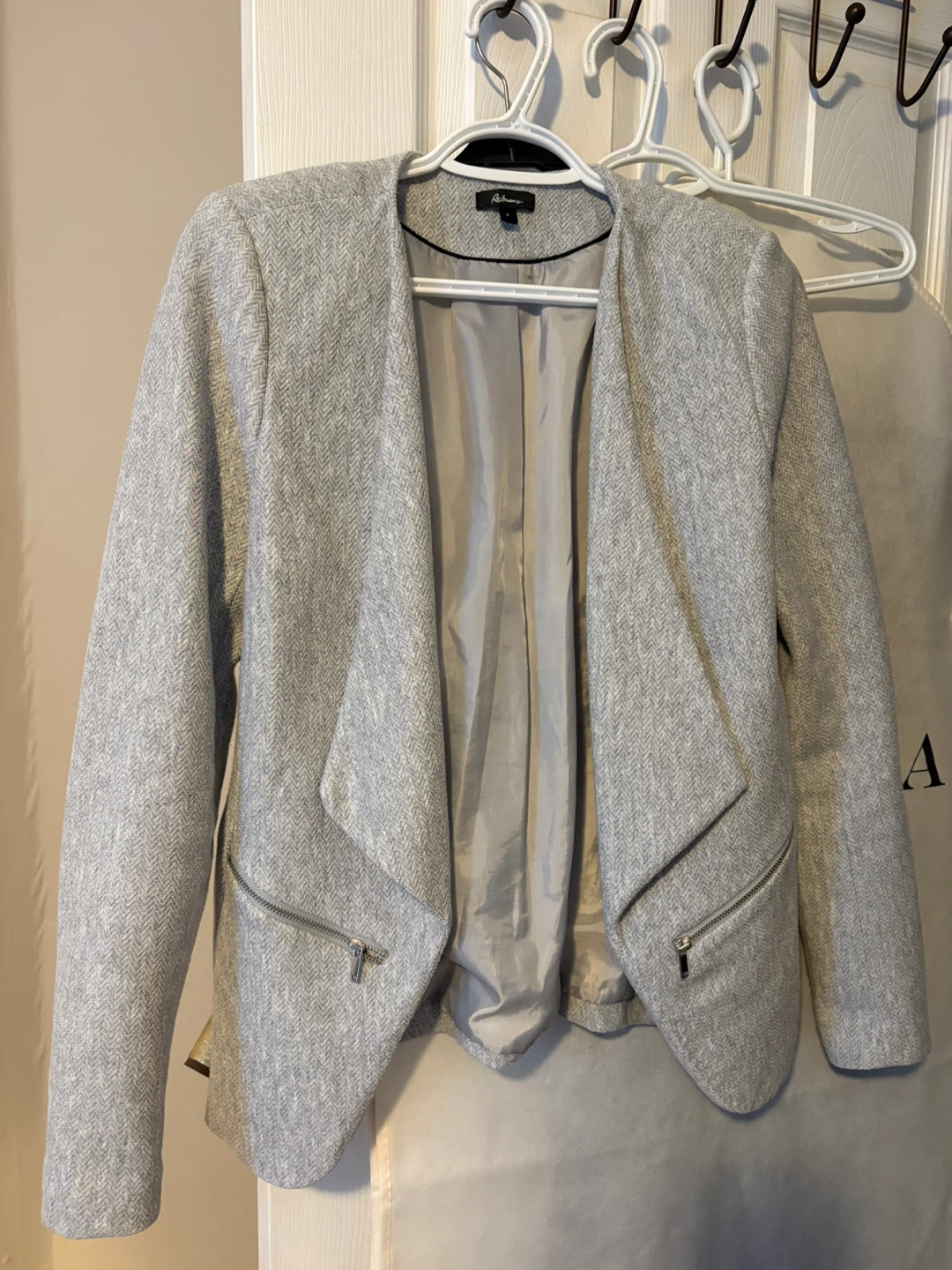 Reitmans Grey Herringbone Blazer - Size 8