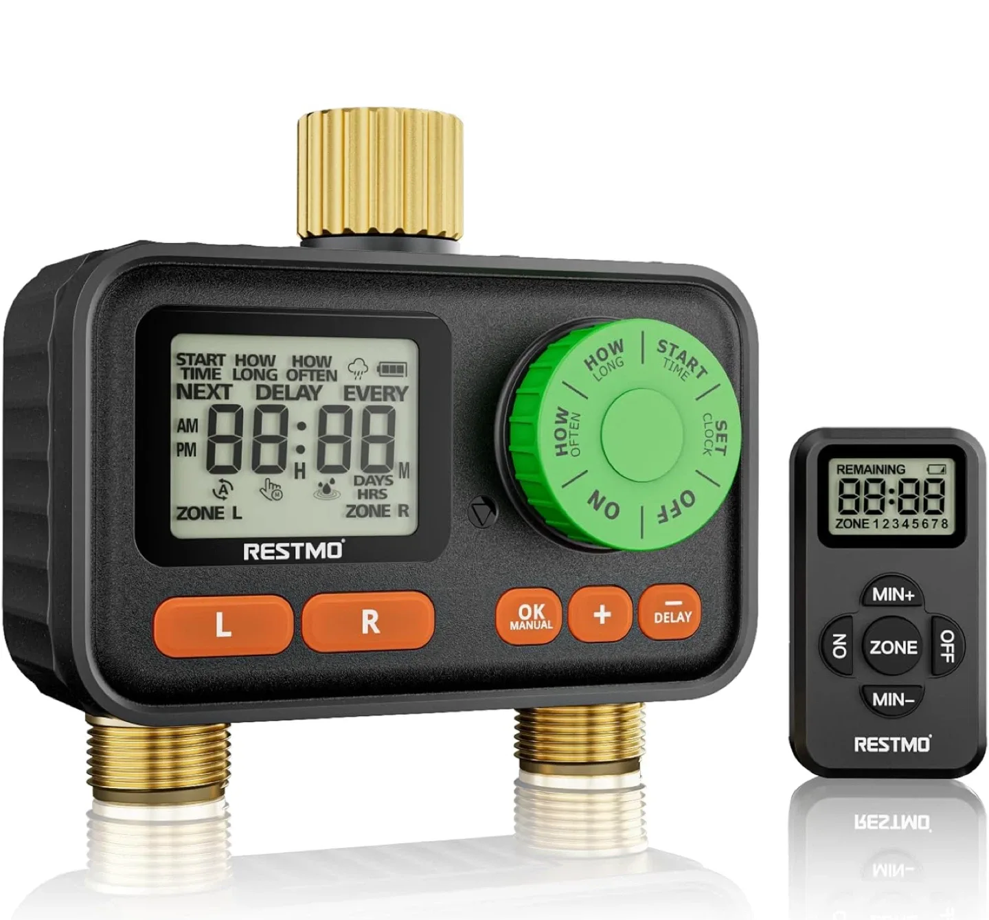 NEW! RESTMO 2-Zone RF Remote-Controlled Water Timer 🌱 thumbnail