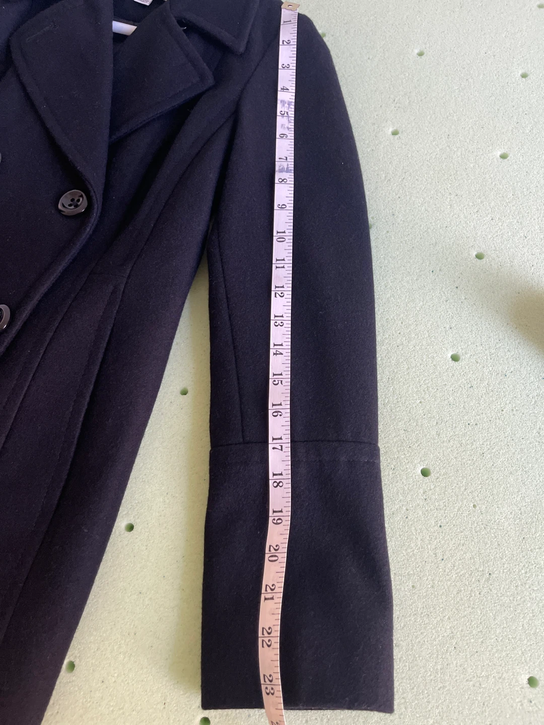 Anne Klein Black Pea Coat, Size PXXS - photo 3