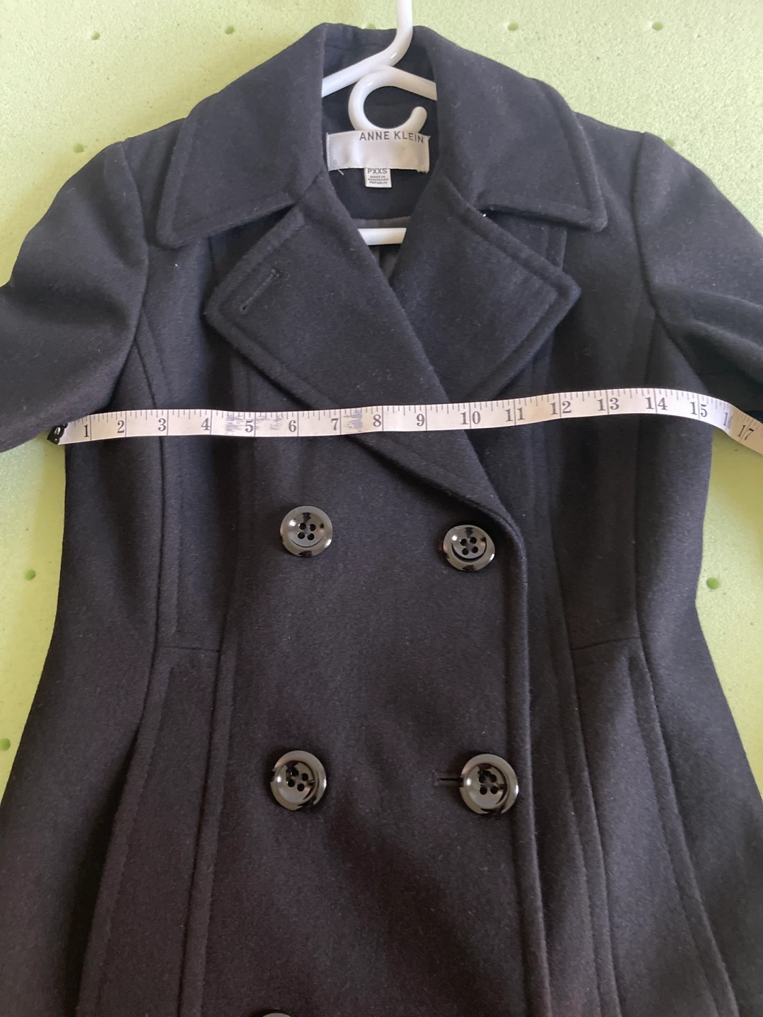 Anne Klein Black Pea Coat, Size PXXS - photo 4