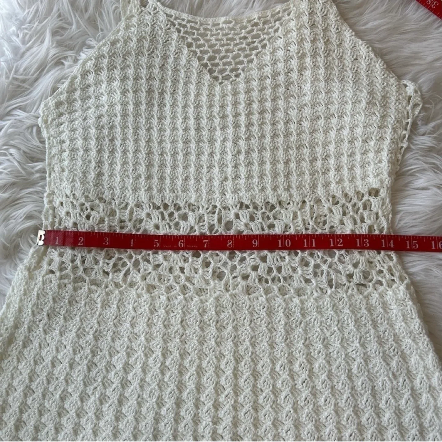Handmade Crochet Beach Coverup Dress Womens Size M image indicator(5)
