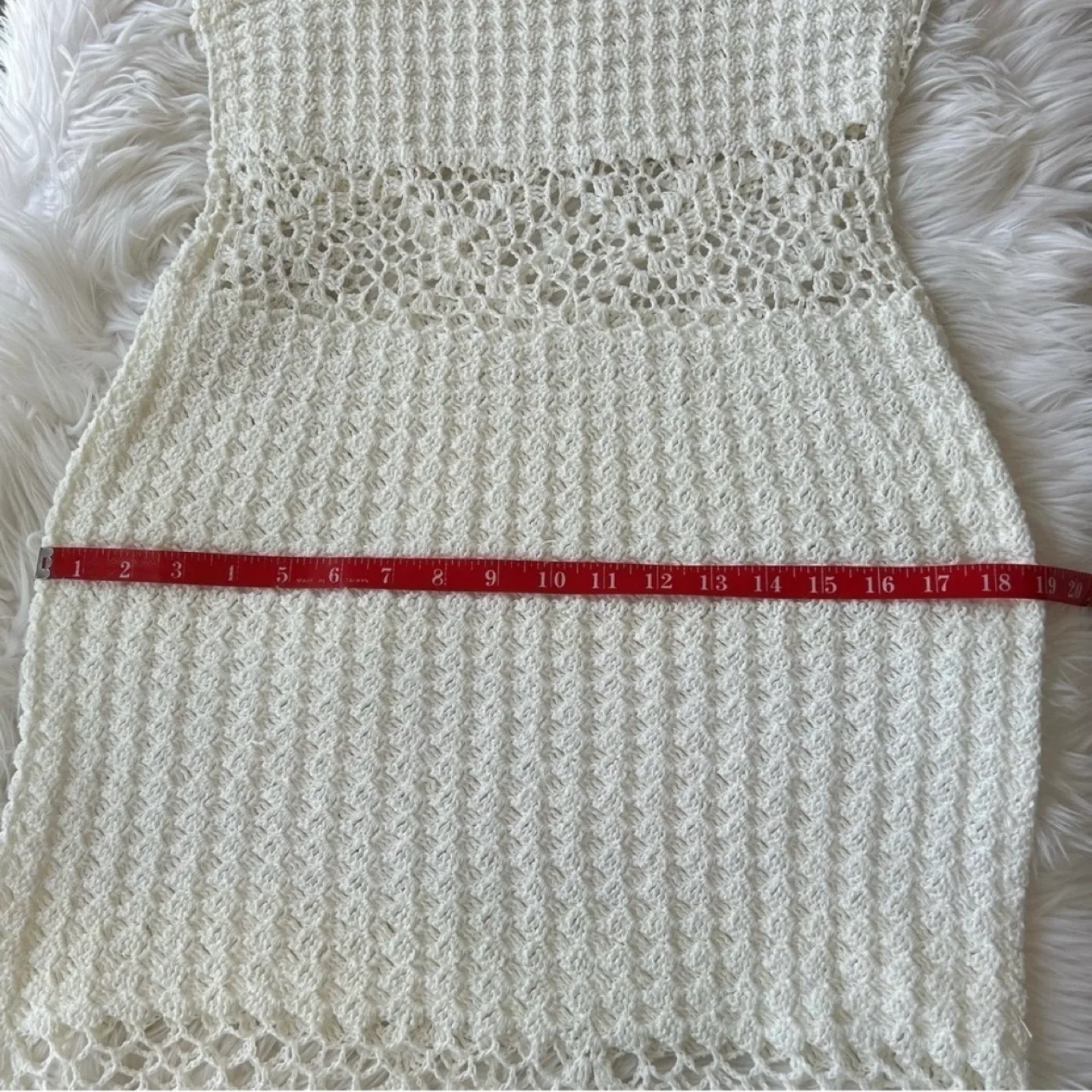 Handmade Crochet Beach Coverup Dress Womens Size M image indicator(8)