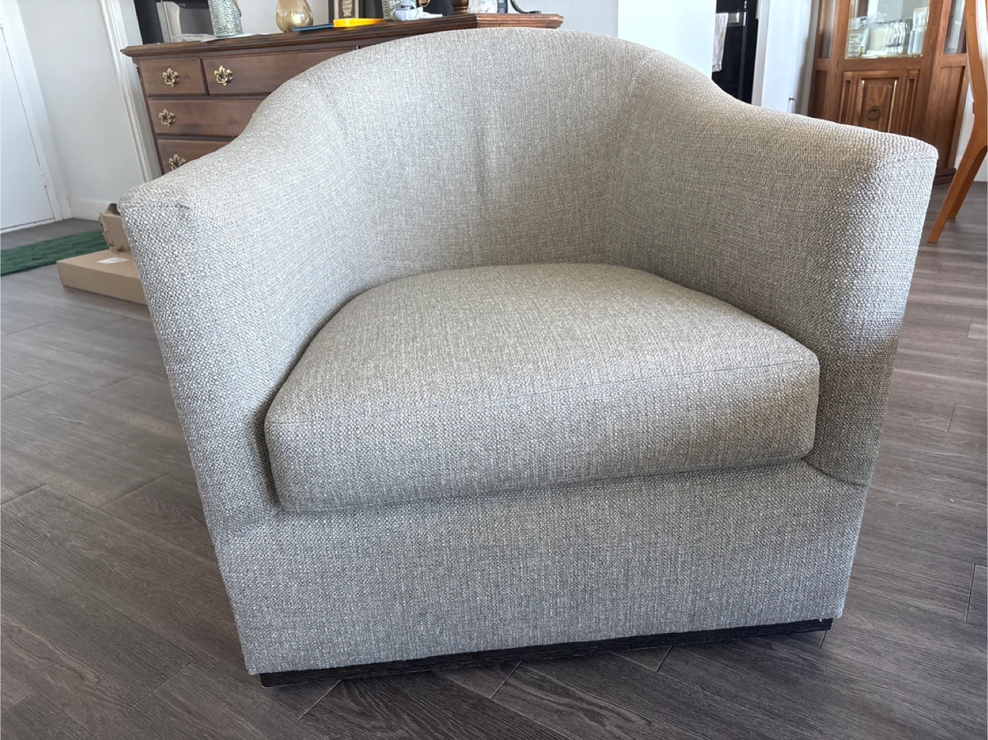 Beige Barrel Chair