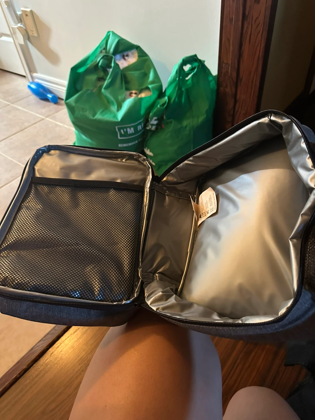 Gray Insulated Lunch Bag