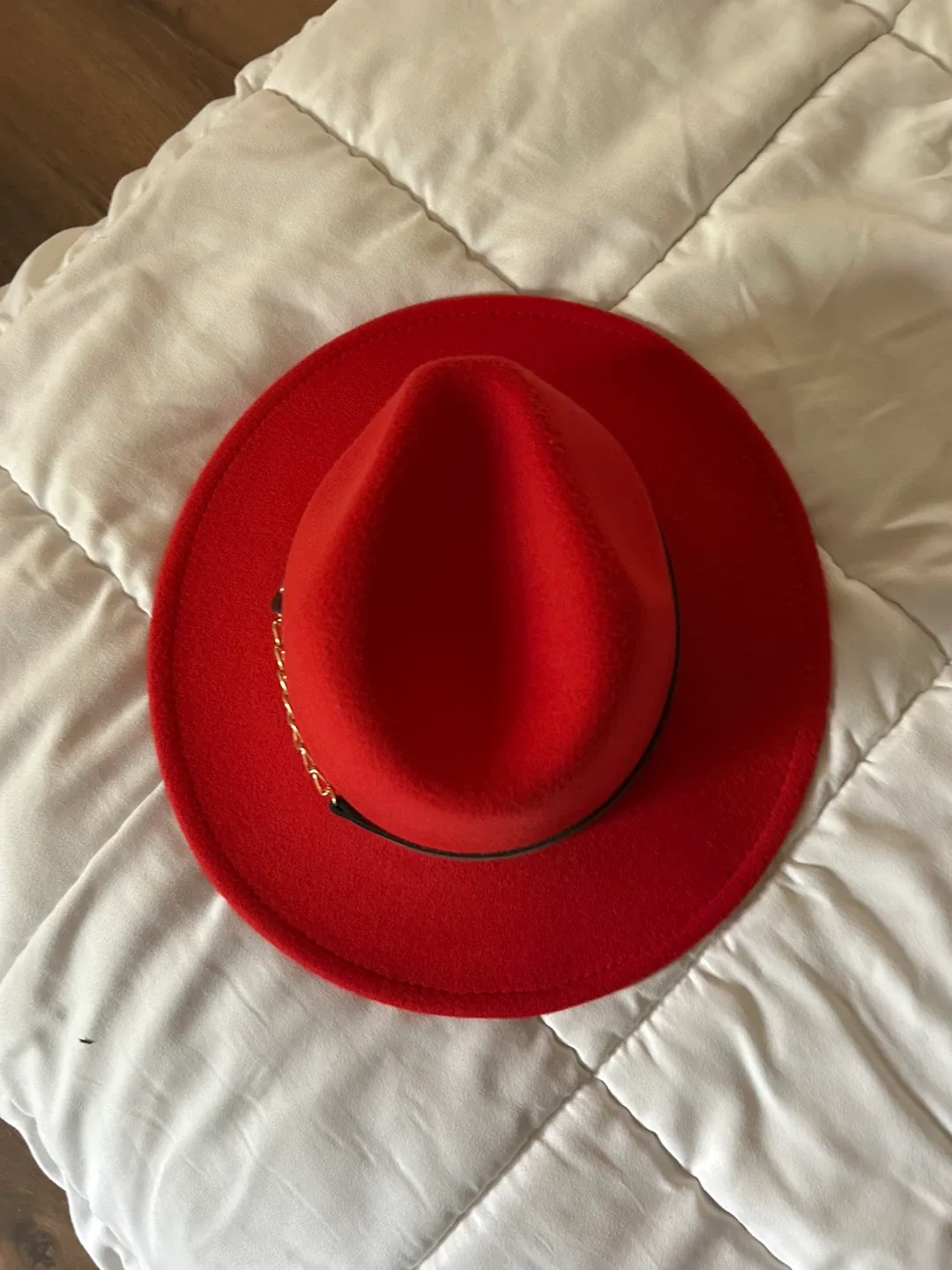 Red Fedora Hat - Size 57 thumbnail